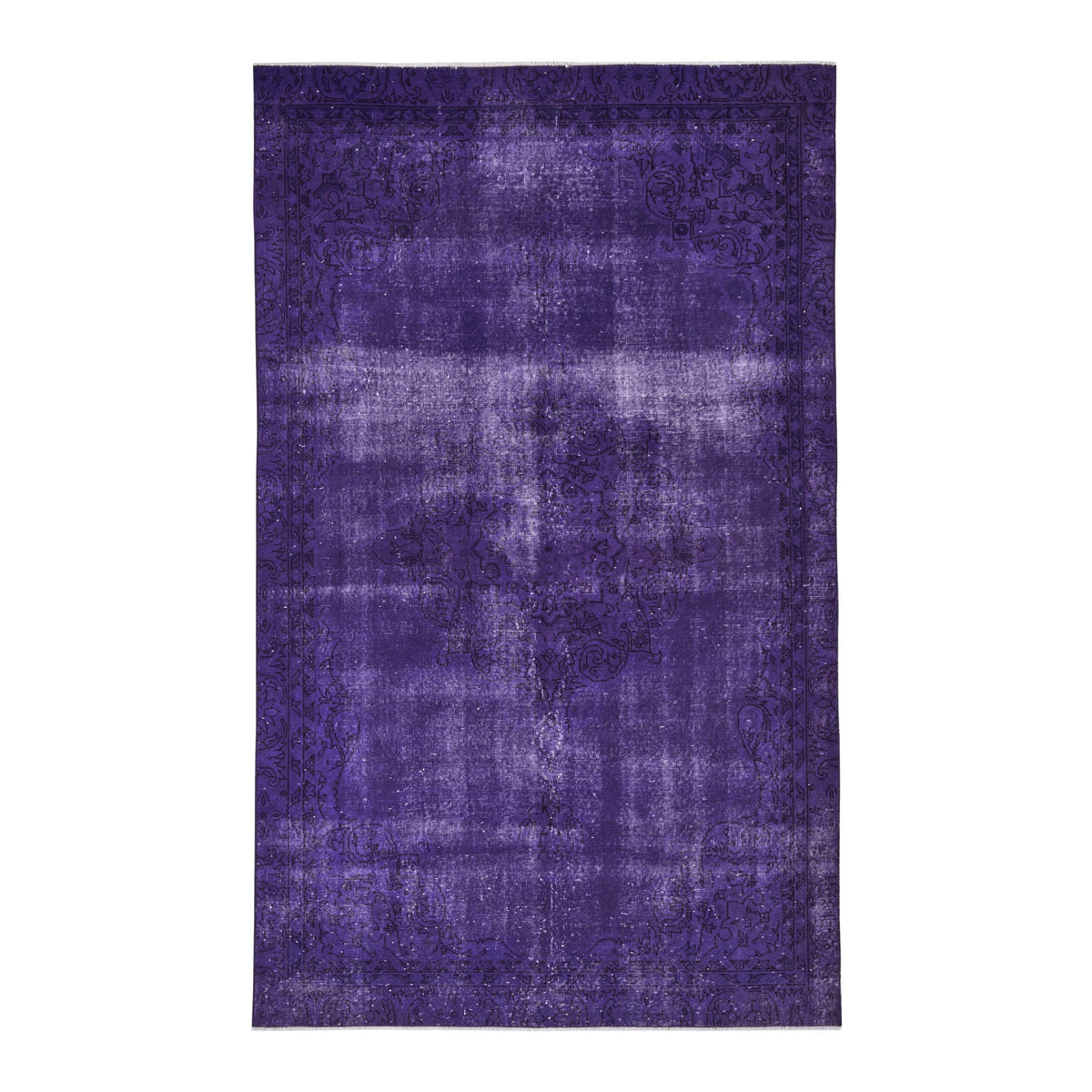 Turkish Isparta area rug in plum and aubergine, 5'7" x 9'3"