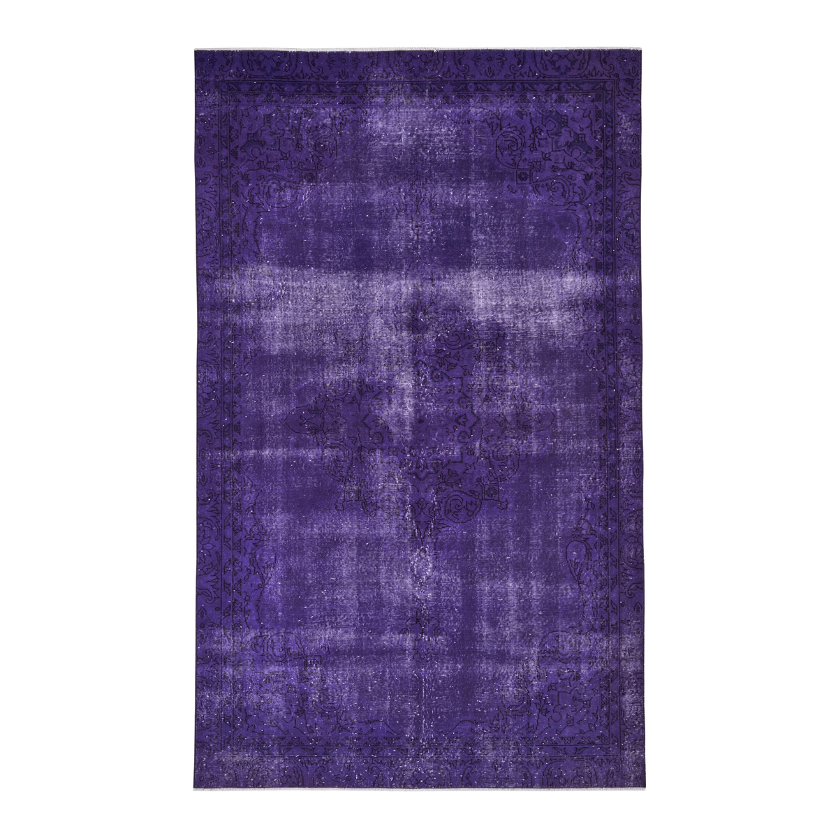 Turkish Isparta area rug in plum and aubergine, 5'7" x 9'3"