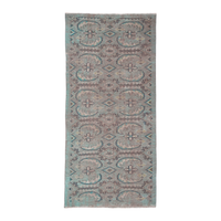 Turkish Manisa runner rug in taupe and teal, 2'11" x 6'4"