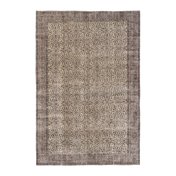 Turkish Isparta area rug in taupe and greige, 7' x 10'3"