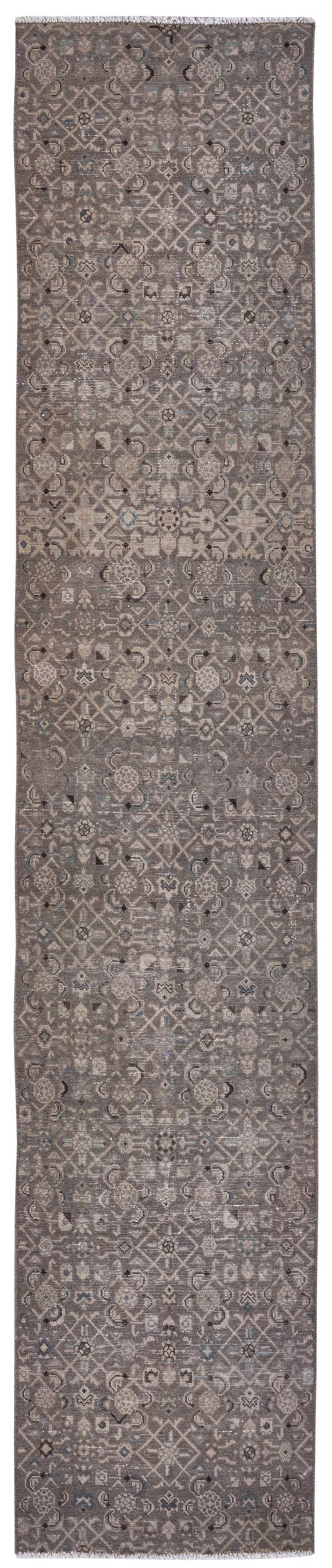 8966, Persian Hamadan Runner Rug