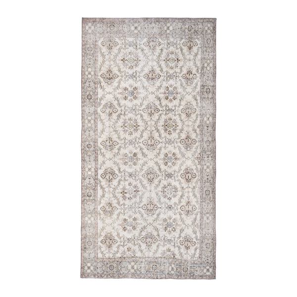 Turkish Isparta area rug in ivory and taupe, 5'6" x 10'3"