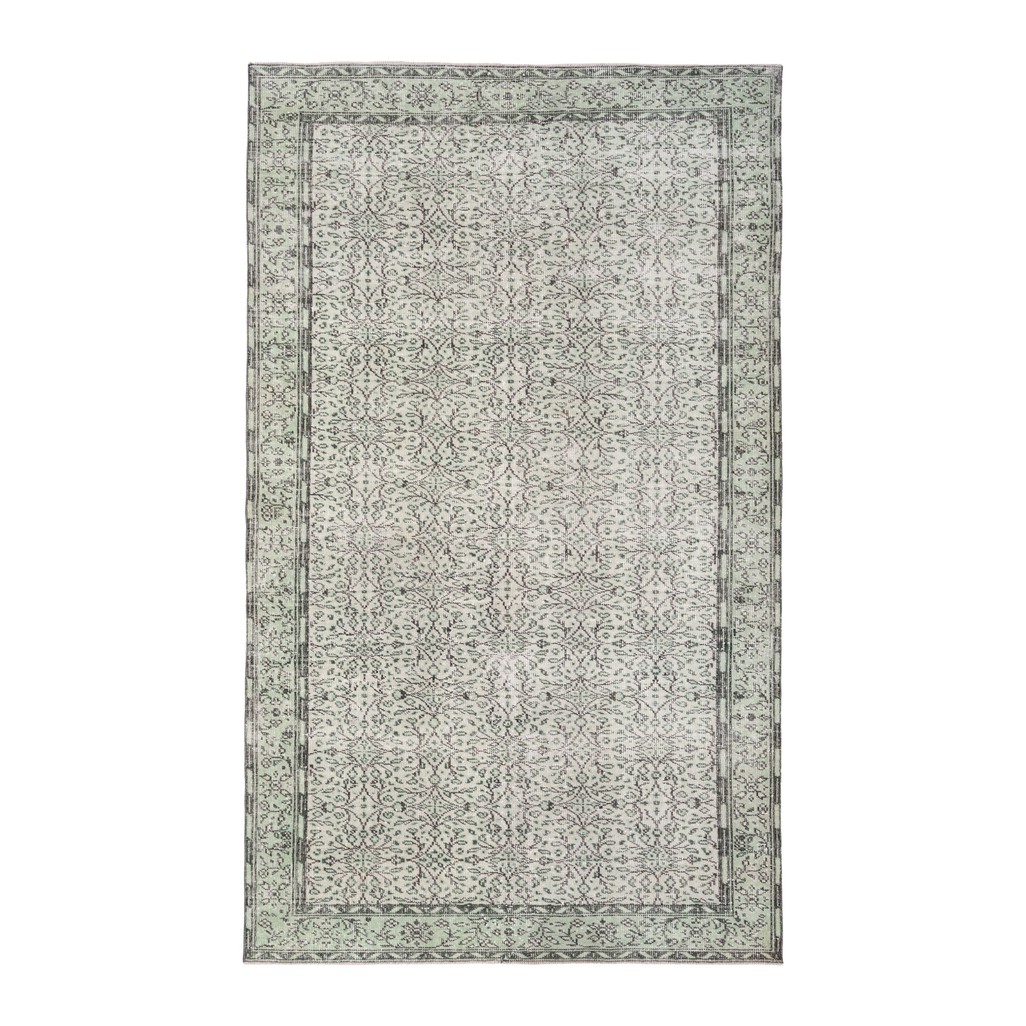 Turkish Manisa area rug in greige and taupe, 6' x 10'1"