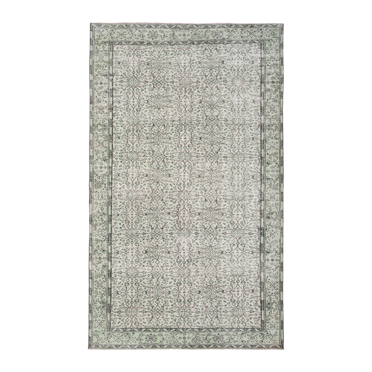 Turkish Manisa area rug in greige and taupe, 6' x 10'1"