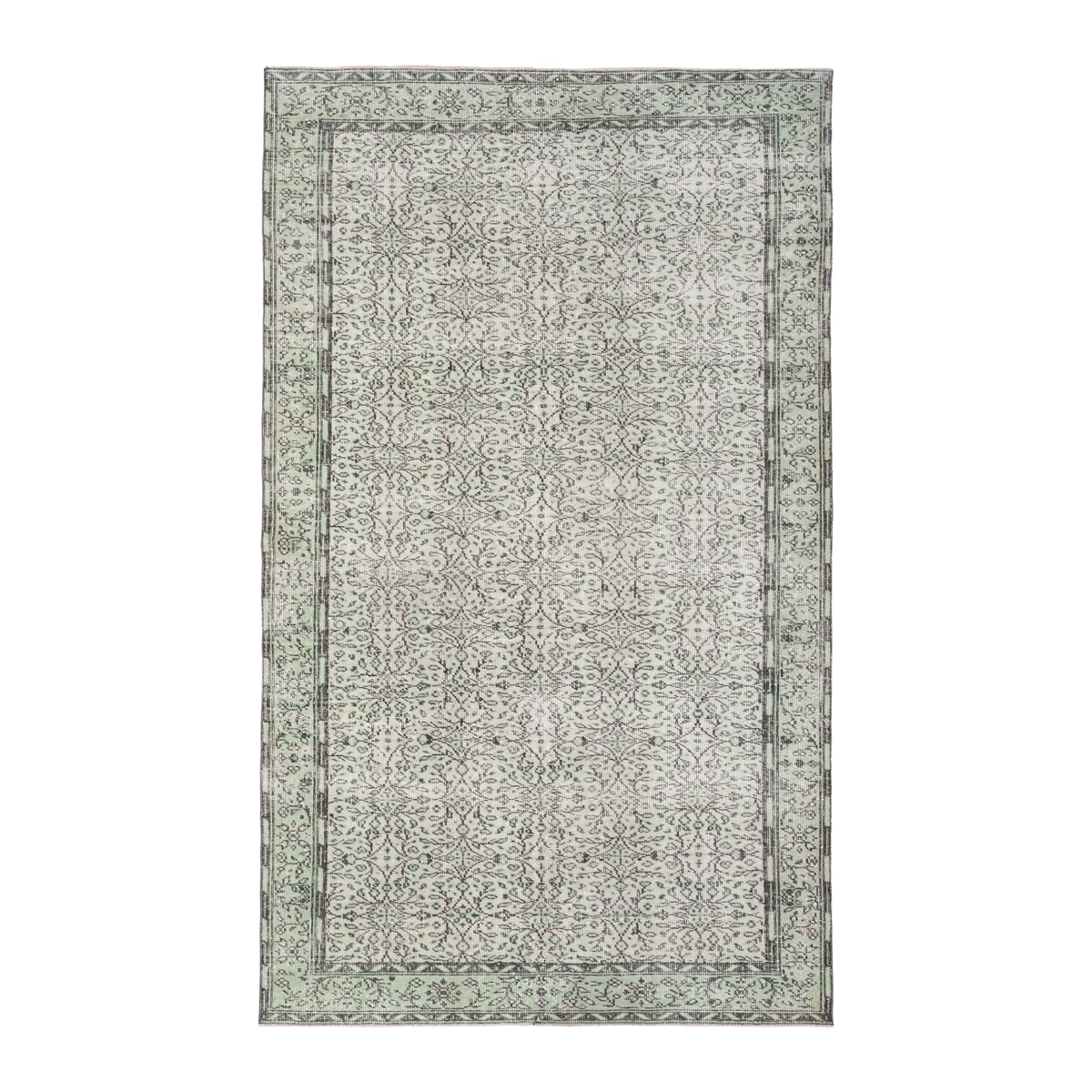 Turkish Manisa area rug in greige and taupe, 6' x 10'1"