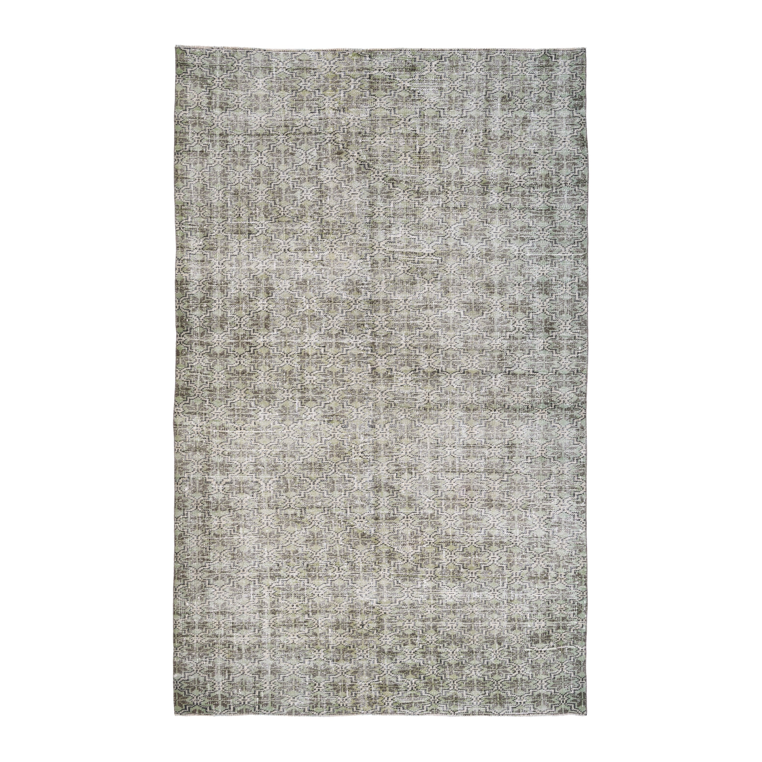 Turkish Manisa area rug in taupe and greige, 5'9" x 9'