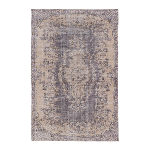 Turkish Isparta area rug in greige and taupe, 5'5" x 7'11"