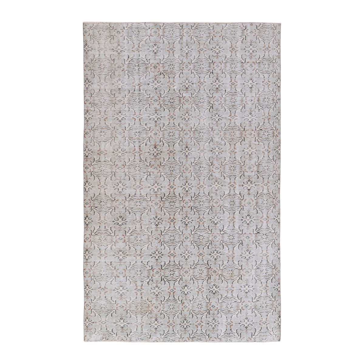 Turkish Manisa area rug in greige and taupe, 5'6" x 8'10"