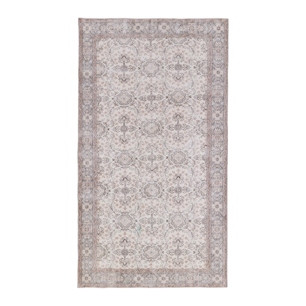 Turkish Isparta area rug in cream and taupe, 5'9" x 9'11"