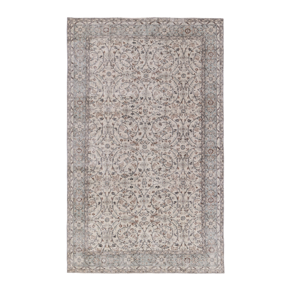 Turkish Isparta area rug in greige and taupe, 5'7" x 9'1"