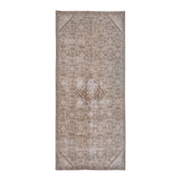 Persian Hamadan runner rug in taupe and greige, 4'6" x 9'8"