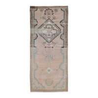 Persian Hamadan runner rug in muted pink and smoke, 2'9" x 6'6"