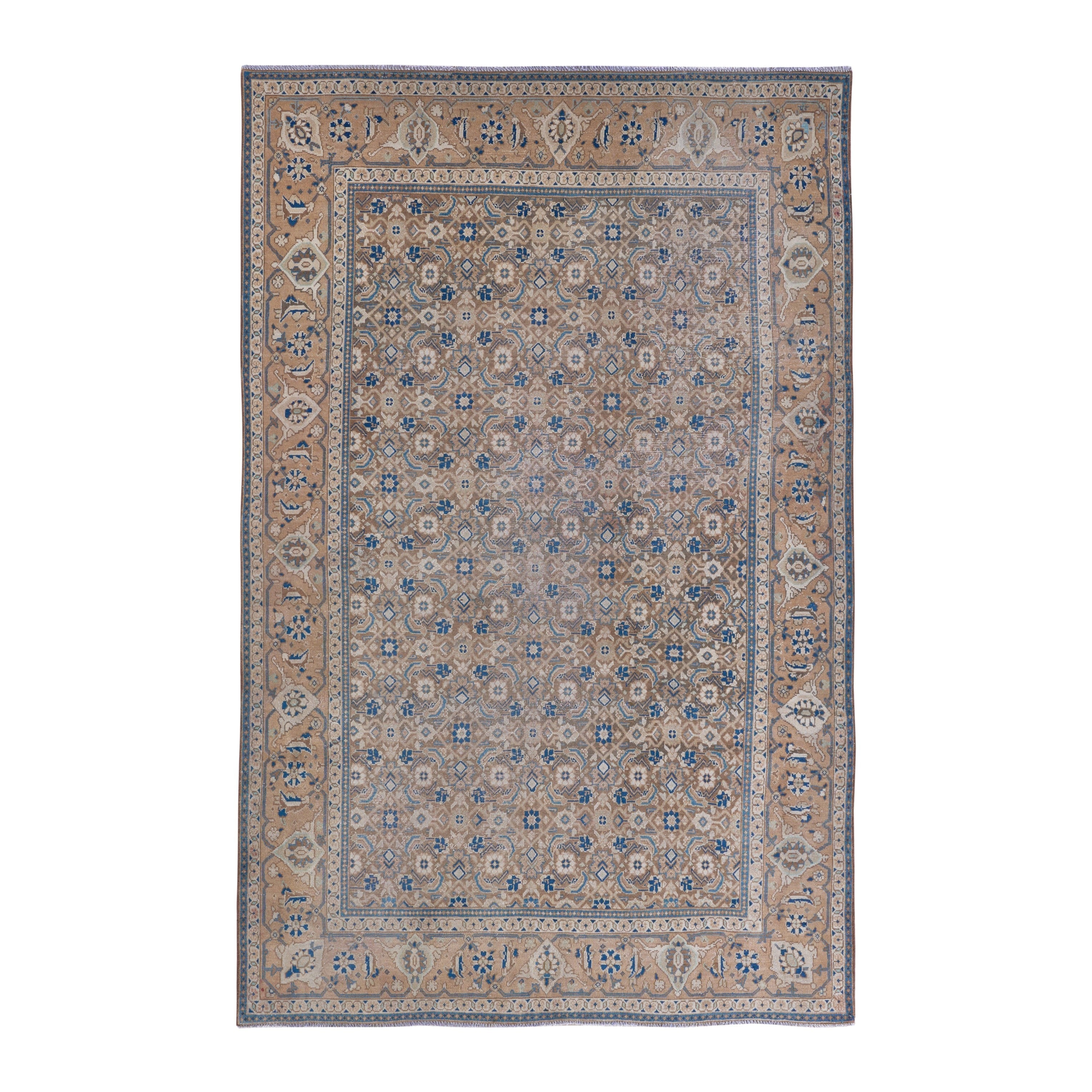 Persian Mahal area rug in taupe and greige, 6'11" x 10'3"