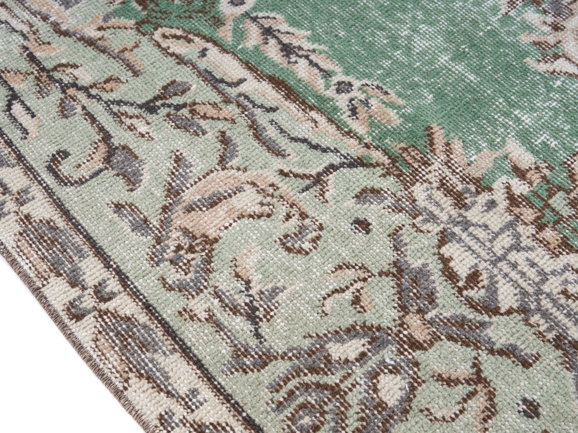 Turkish Isparta oversized rug in sage and cream, view 6 of 10