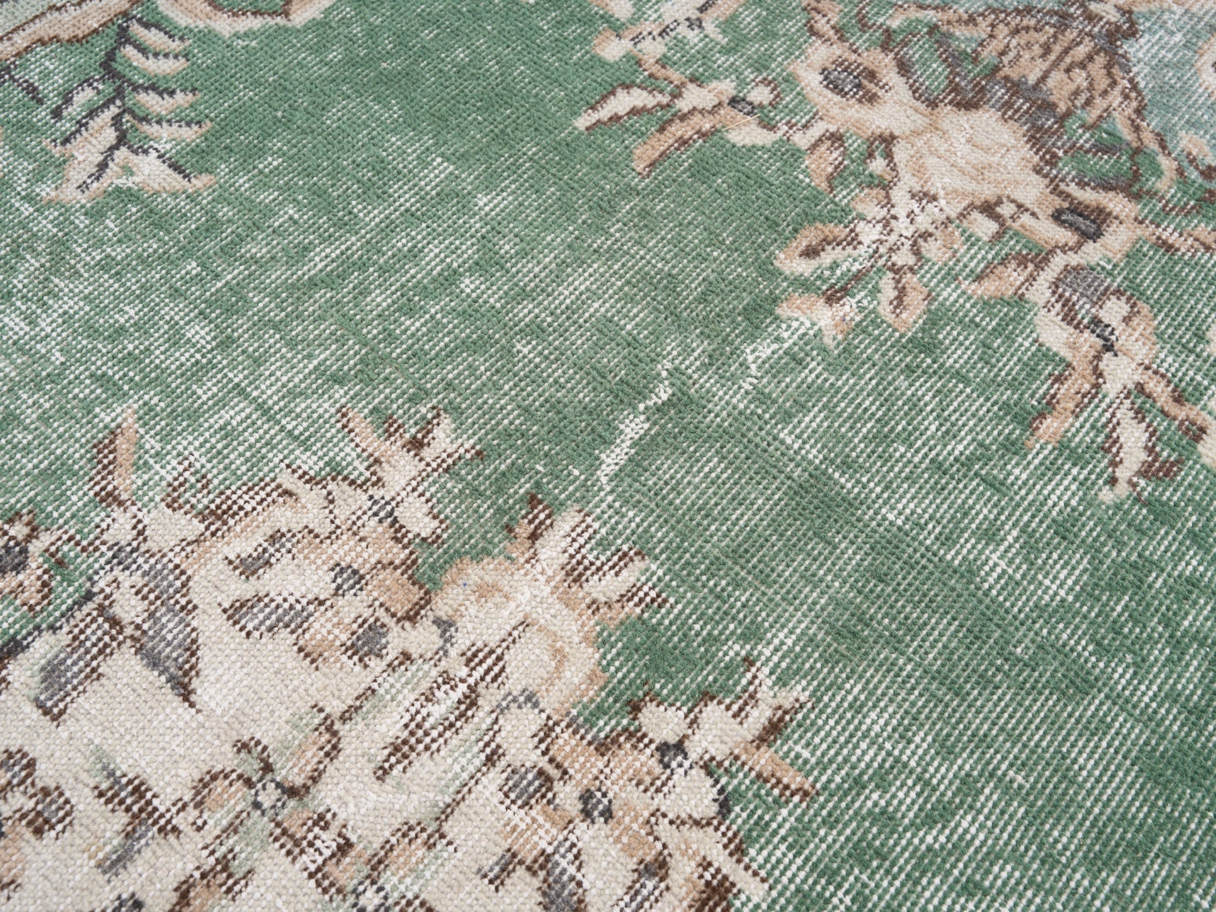 Turkish Isparta oversized rug in sage and cream, view 7 of 10