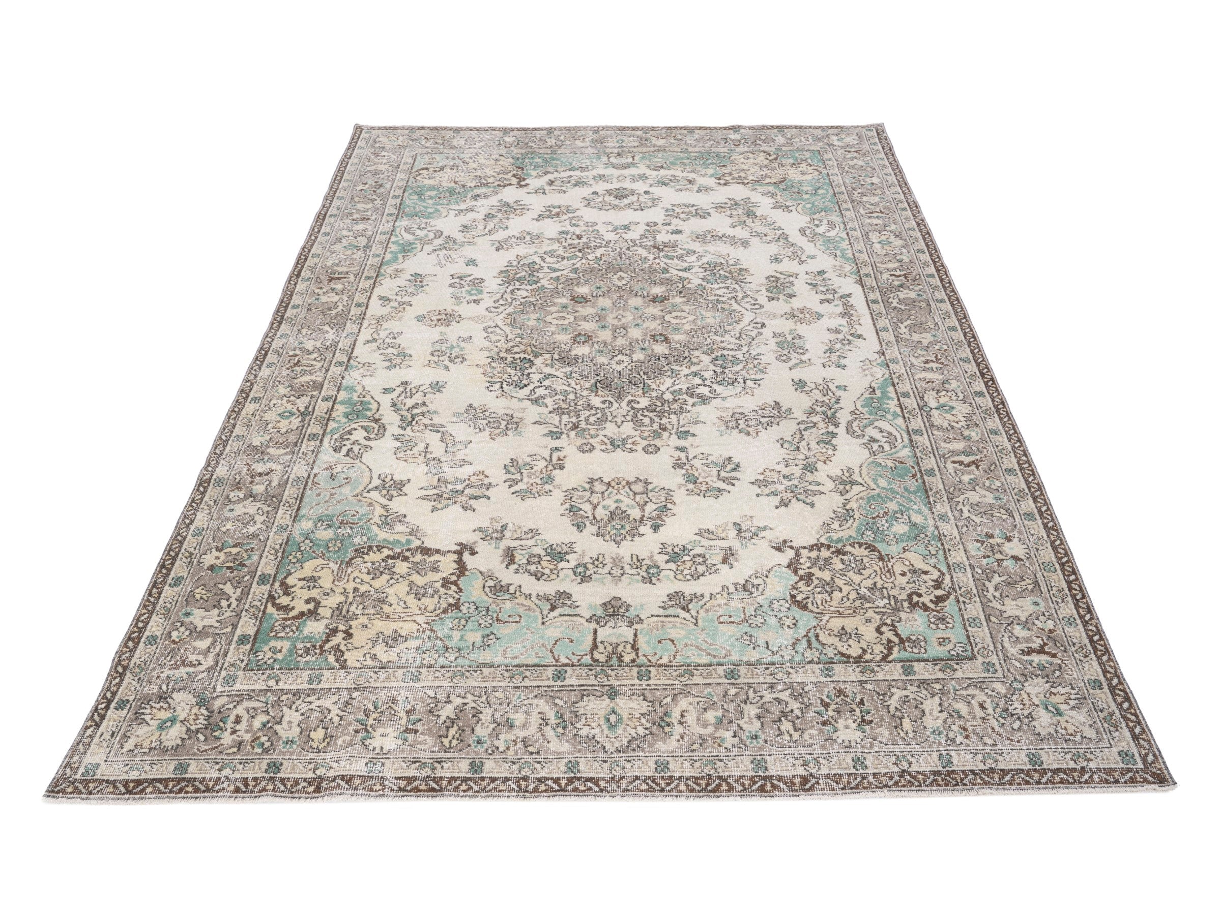 Turkish Isparta oversized rug in cream and greige, view 2 of 10