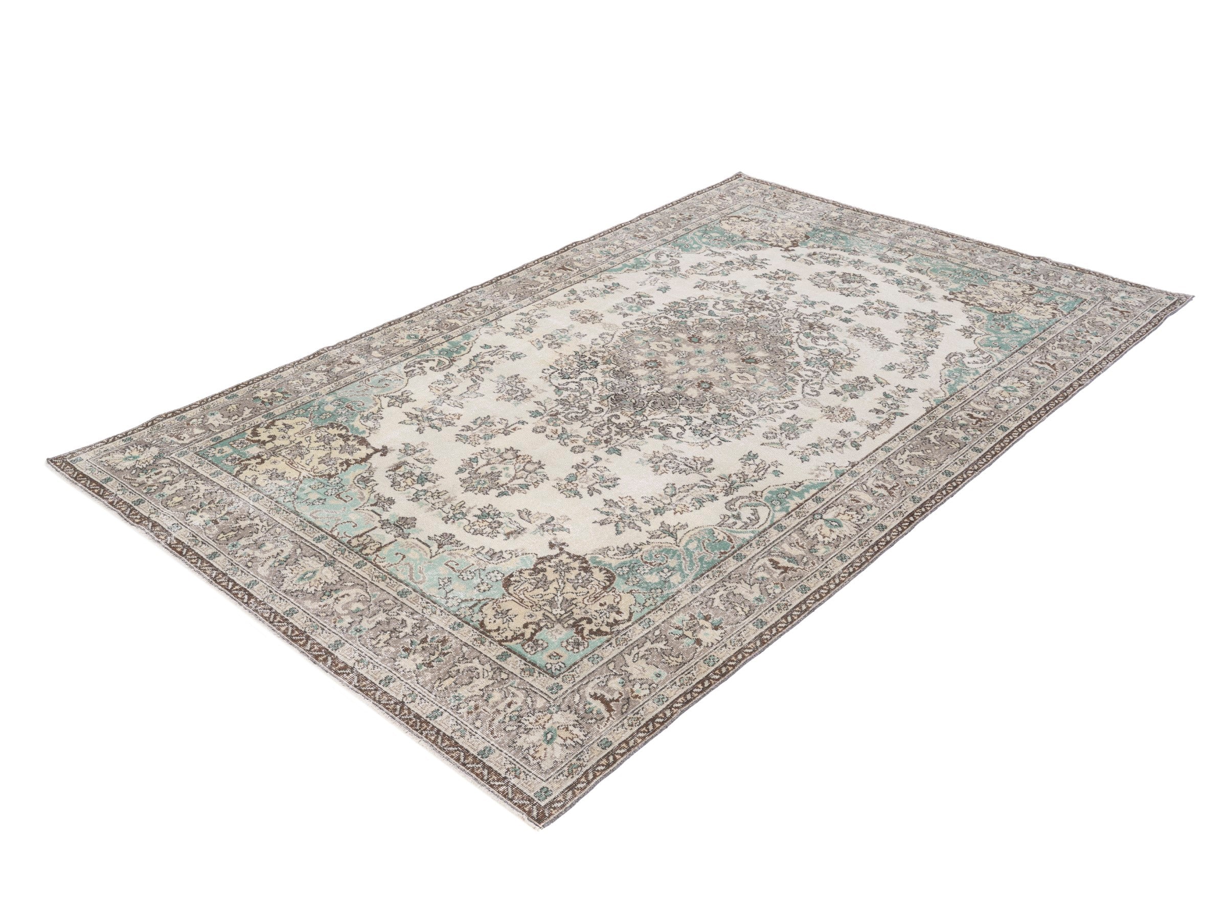 Turkish Isparta oversized rug in cream and greige, view 3 of 10