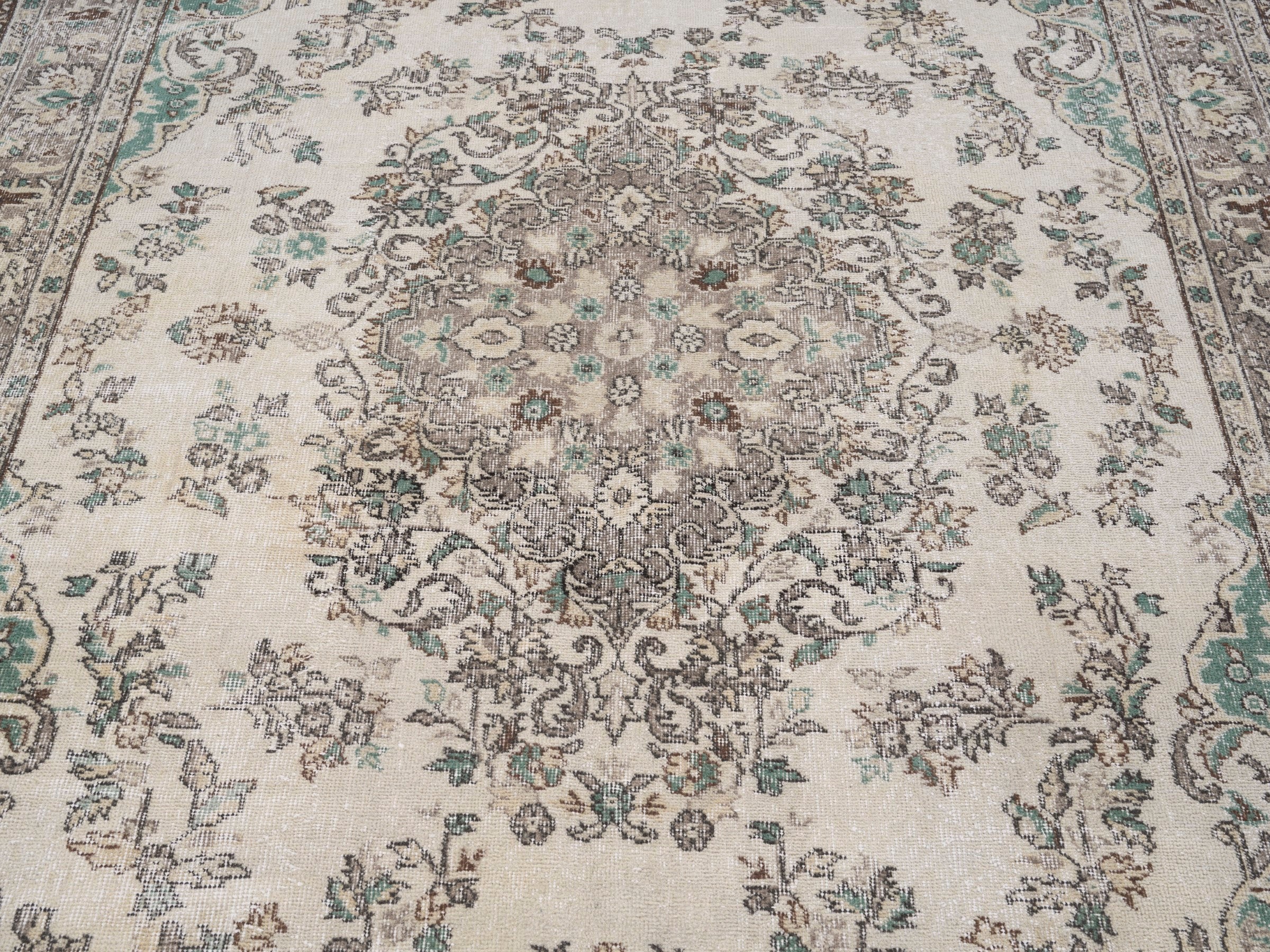 Turkish Isparta oversized rug in cream and greige, view 4 of 10