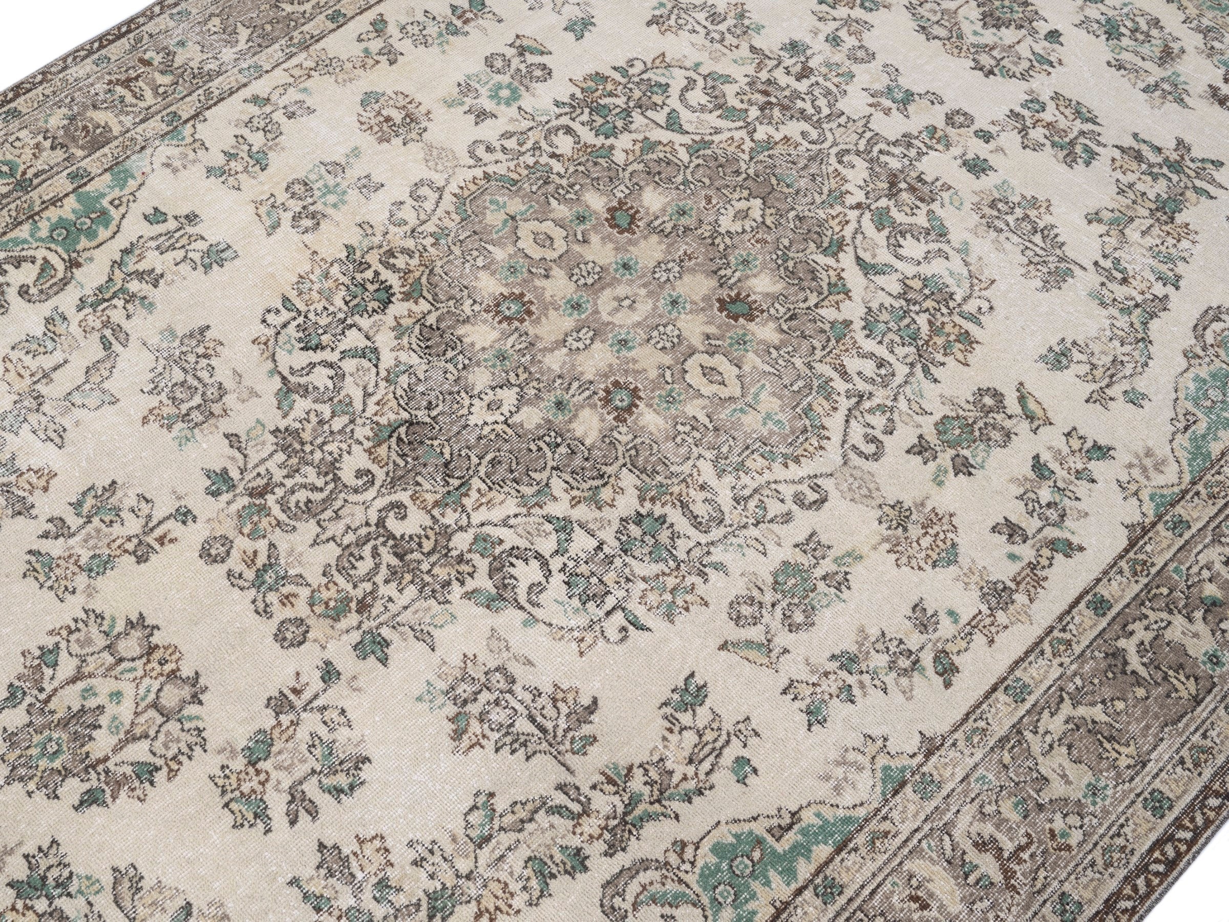 Turkish Isparta oversized rug in cream and greige, view 5 of 10