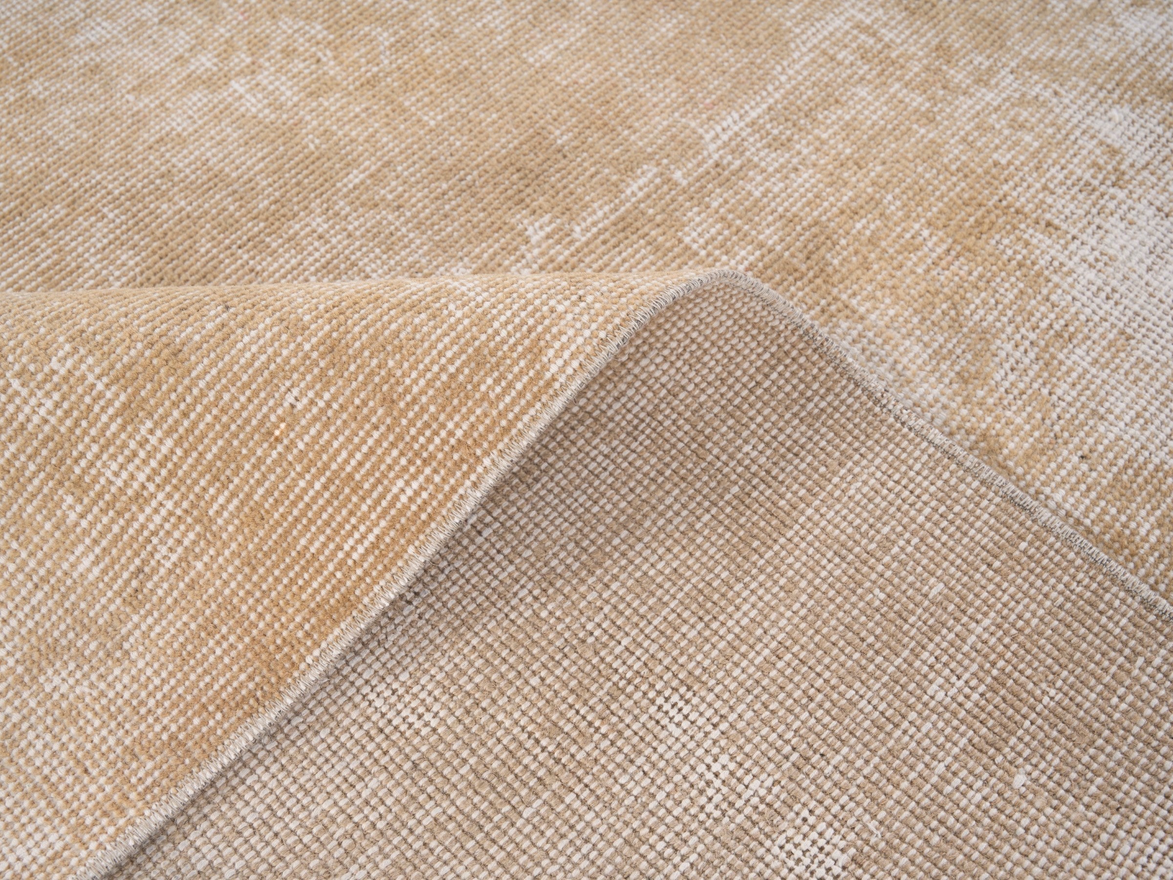 Turkish Isparta area rug in beige and greige, view 8 of 9