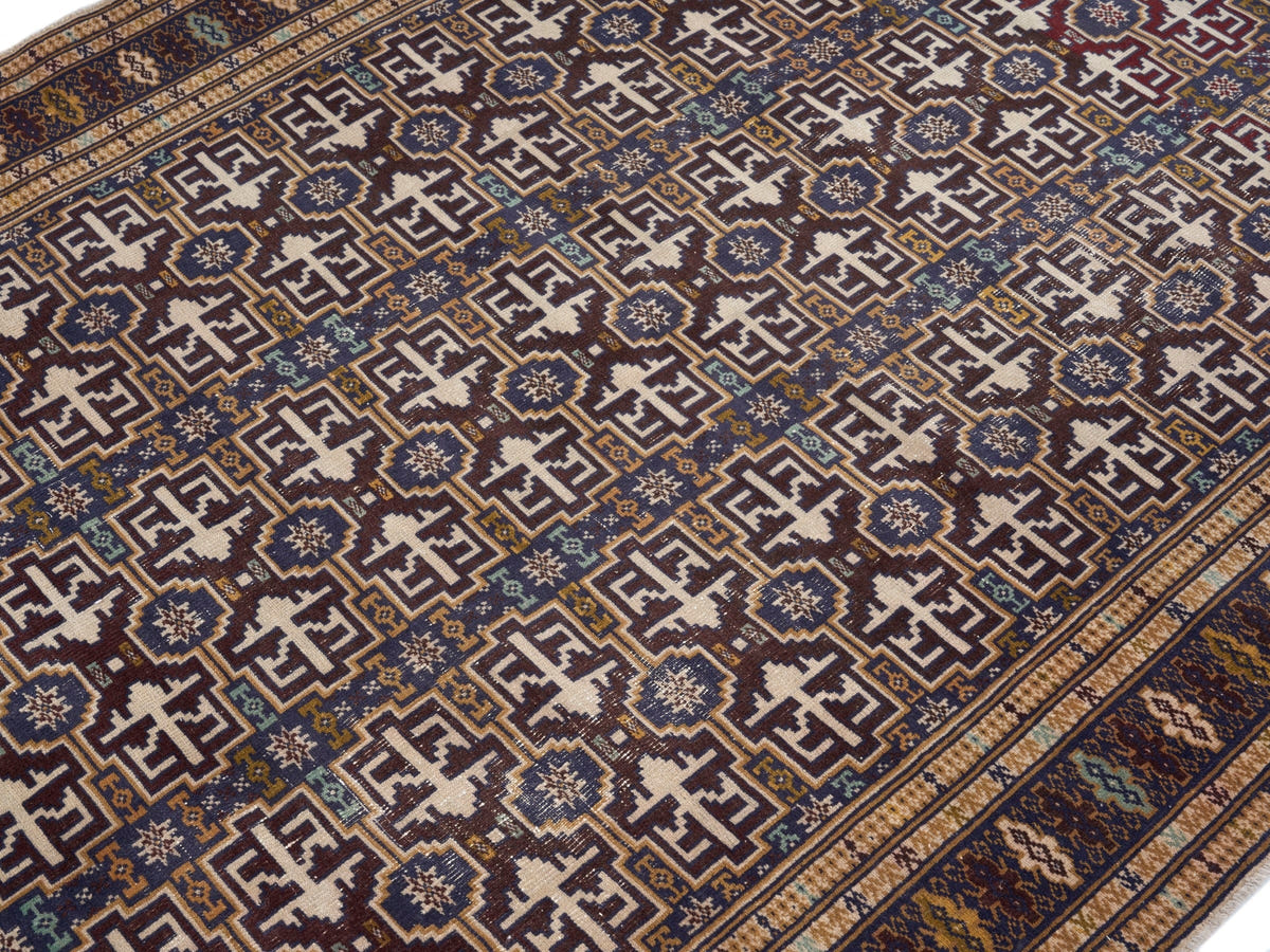 8933, Persian Torkaman Area Rug