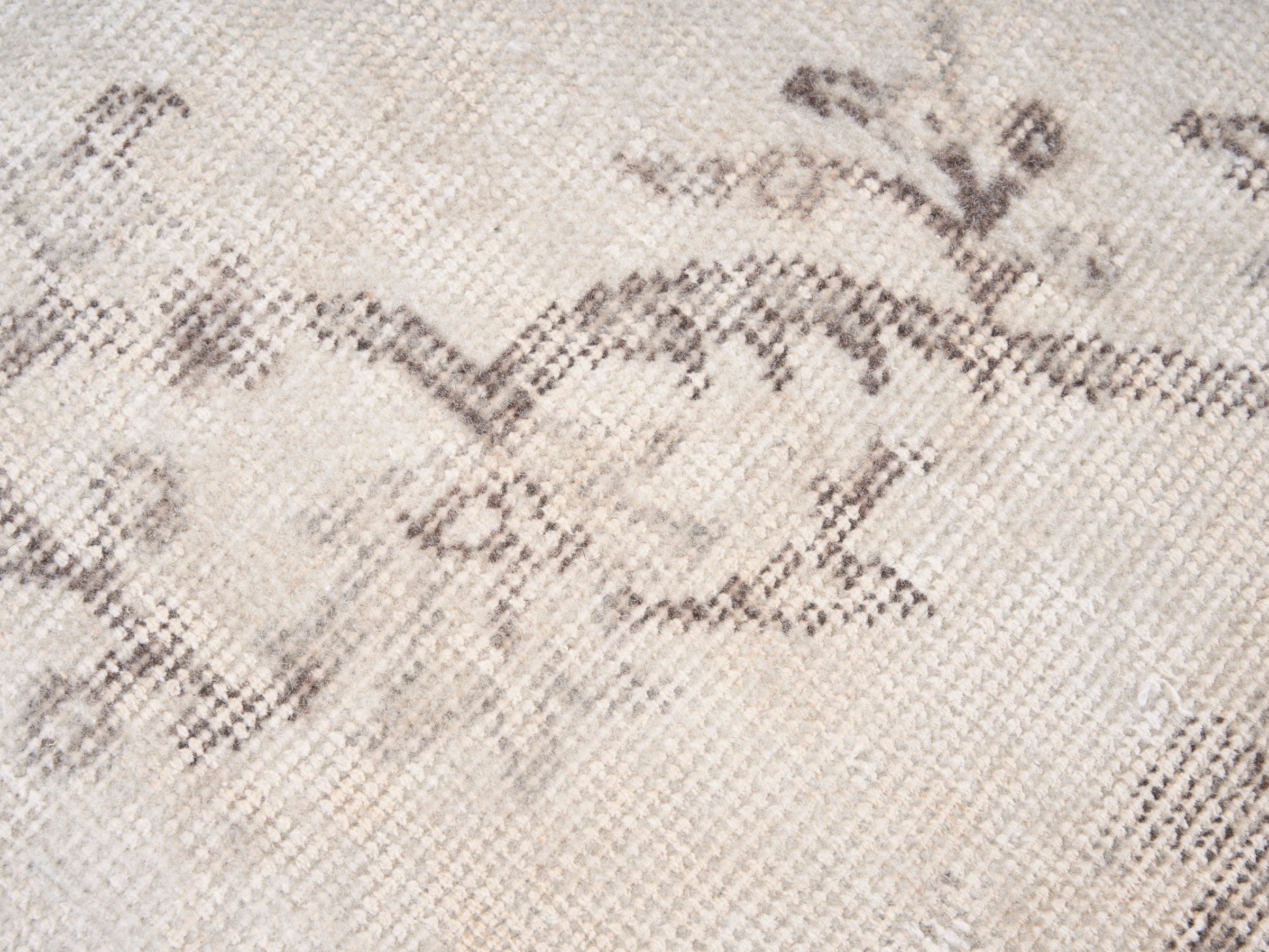 Turkish Isparta area rug in cream and taupe, view 7 of 10