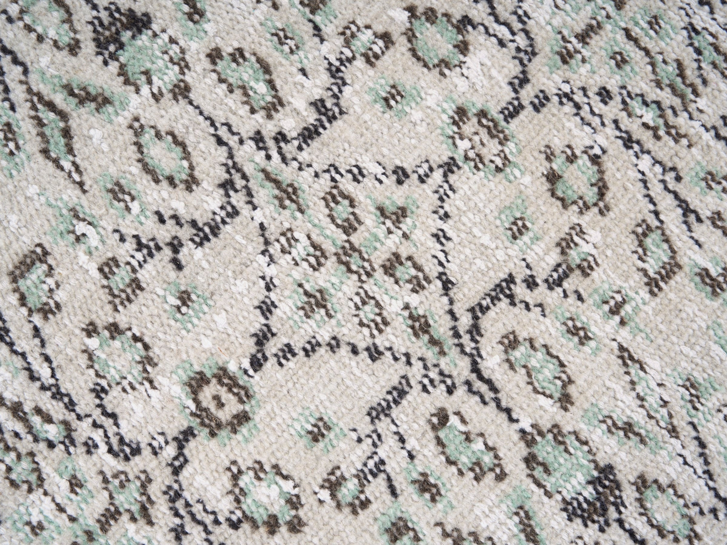 Turkish Manisa area rug in cream and greige, view 7 of 10