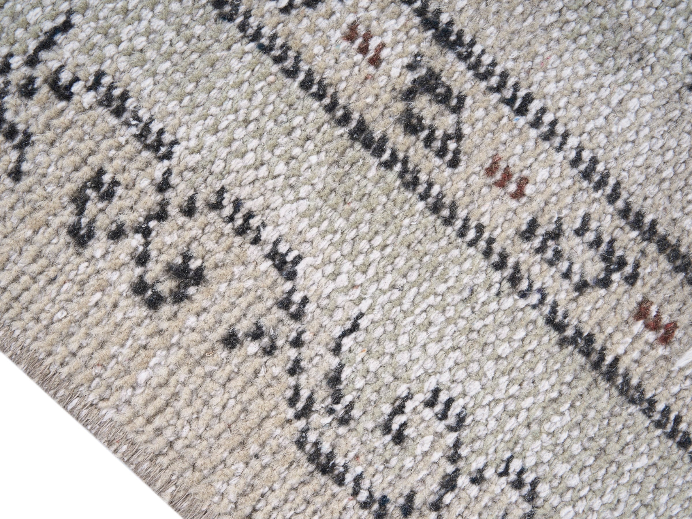 Turkish Manisa area rug in cream and muted pink, view 6 of 10