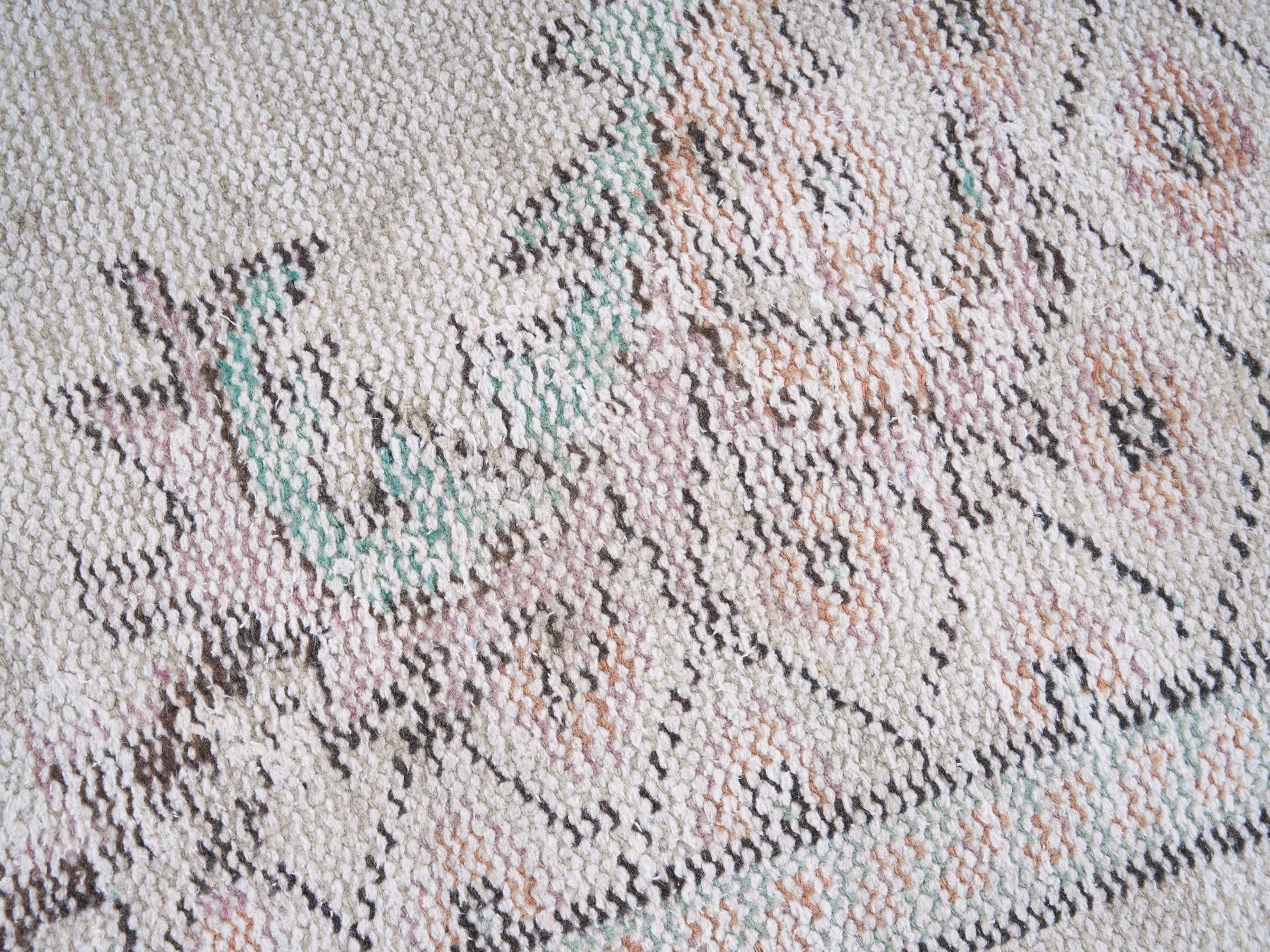 Turkish Manisa area rug in cream and muted pink, view 7 of 10
