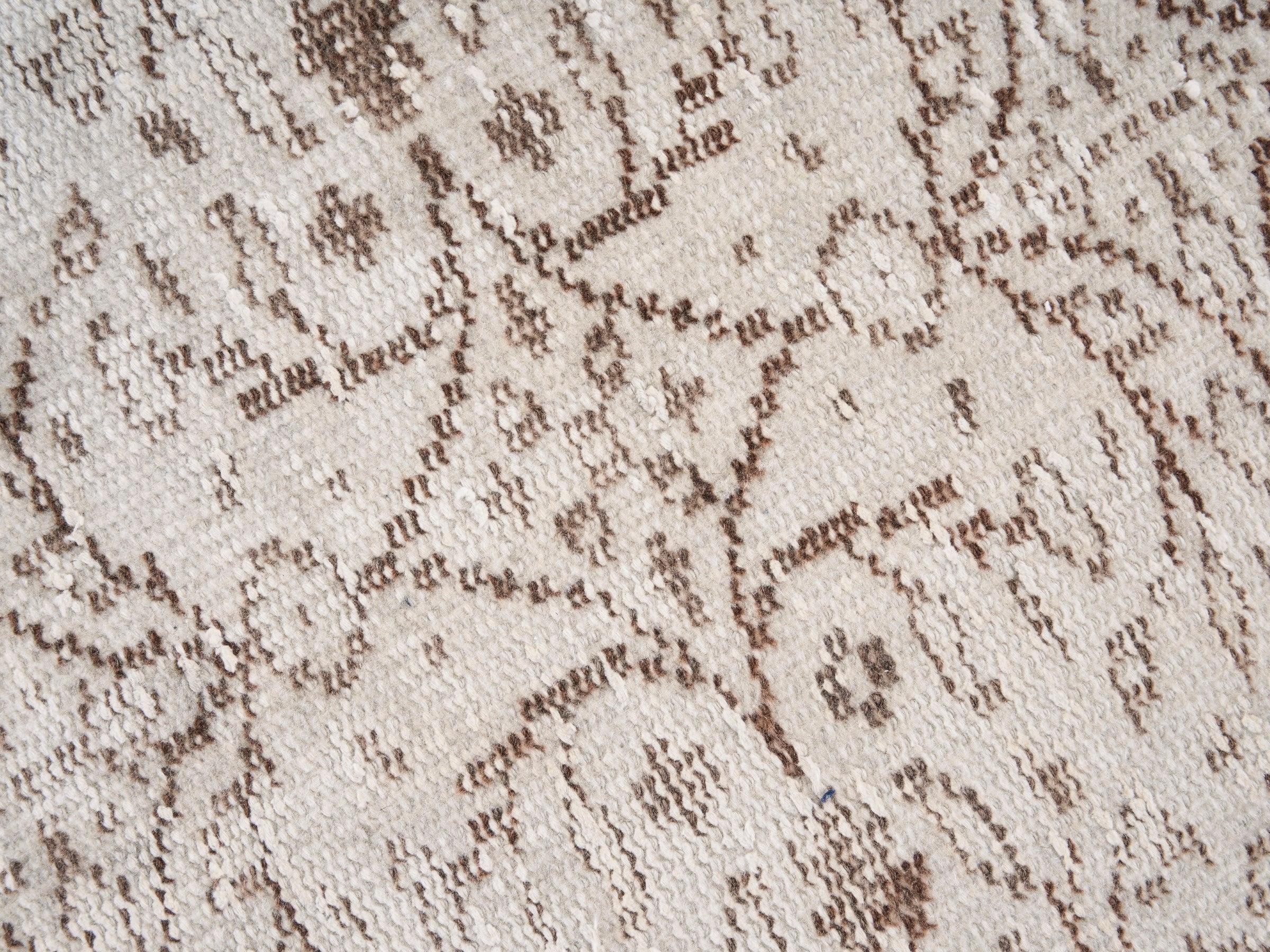 Turkish Manisa area rug in cream and taupe, view 7 of 10