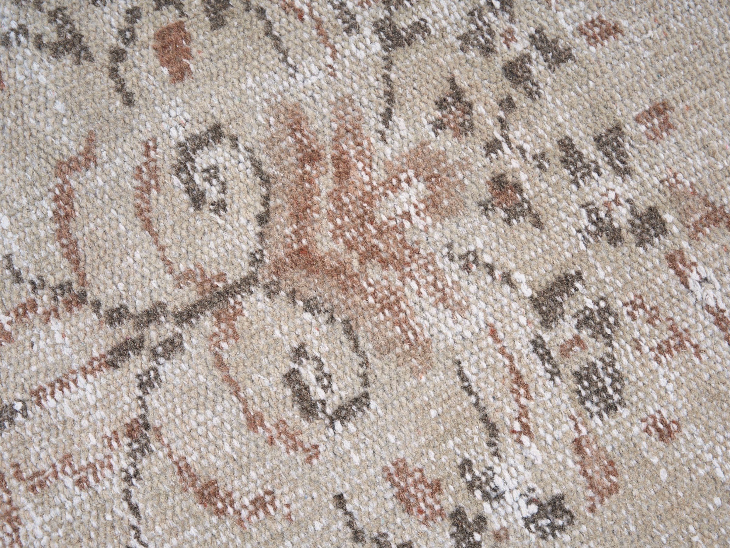 Turkish Manisa area rug in cream and rust, view 7 of 10