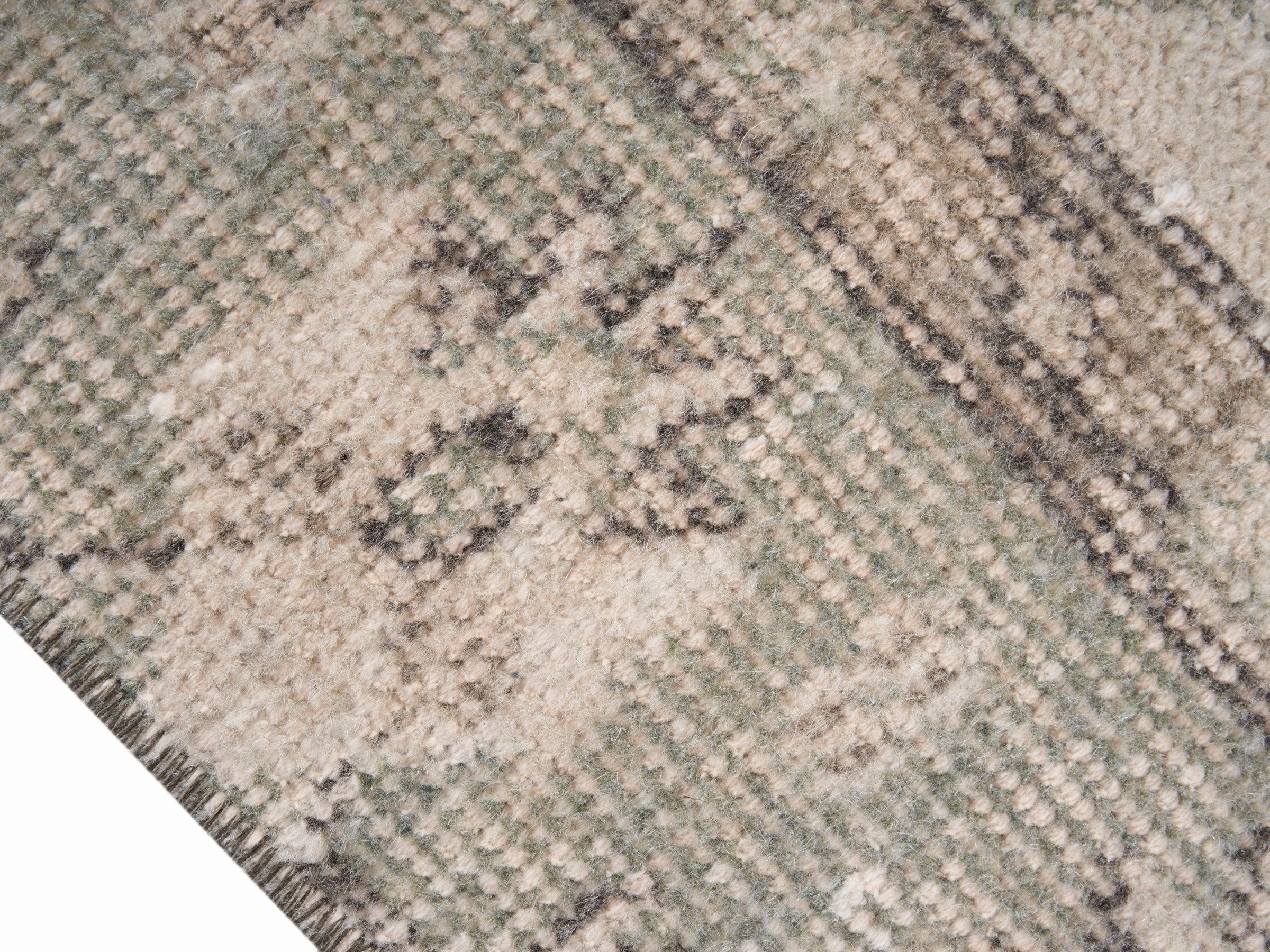 Turkish Isparta area rug in cream and greige, view 6 of 10