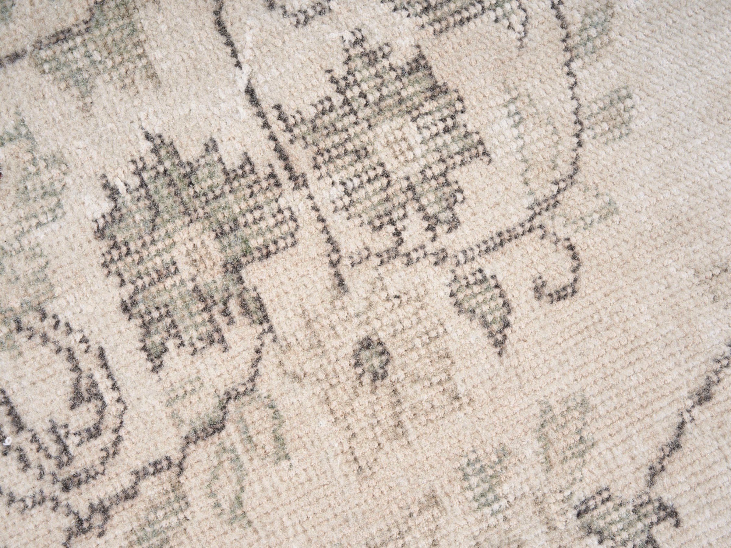 Turkish Isparta area rug in cream and greige, view 7 of 10