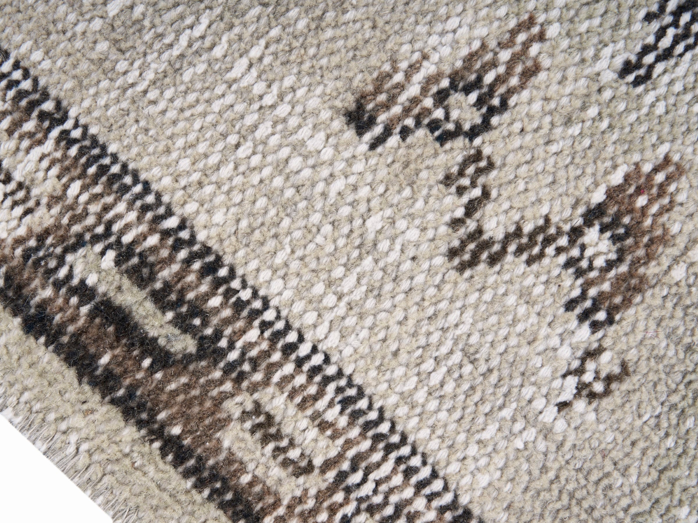 Turkish Manisa area rug in cream and tan, view 6 of 10