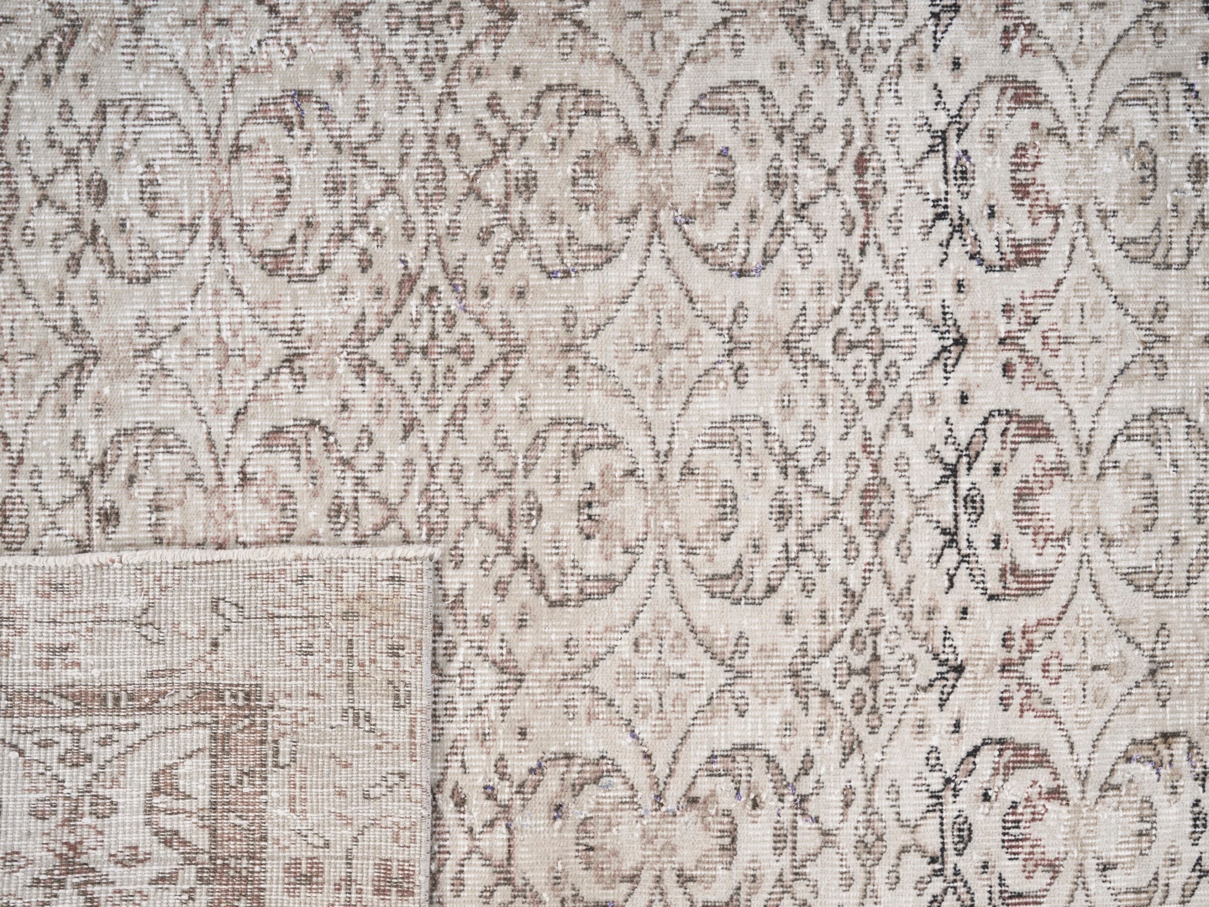 Turkish Isparta area rug in ivory and greige, view 10 of 10