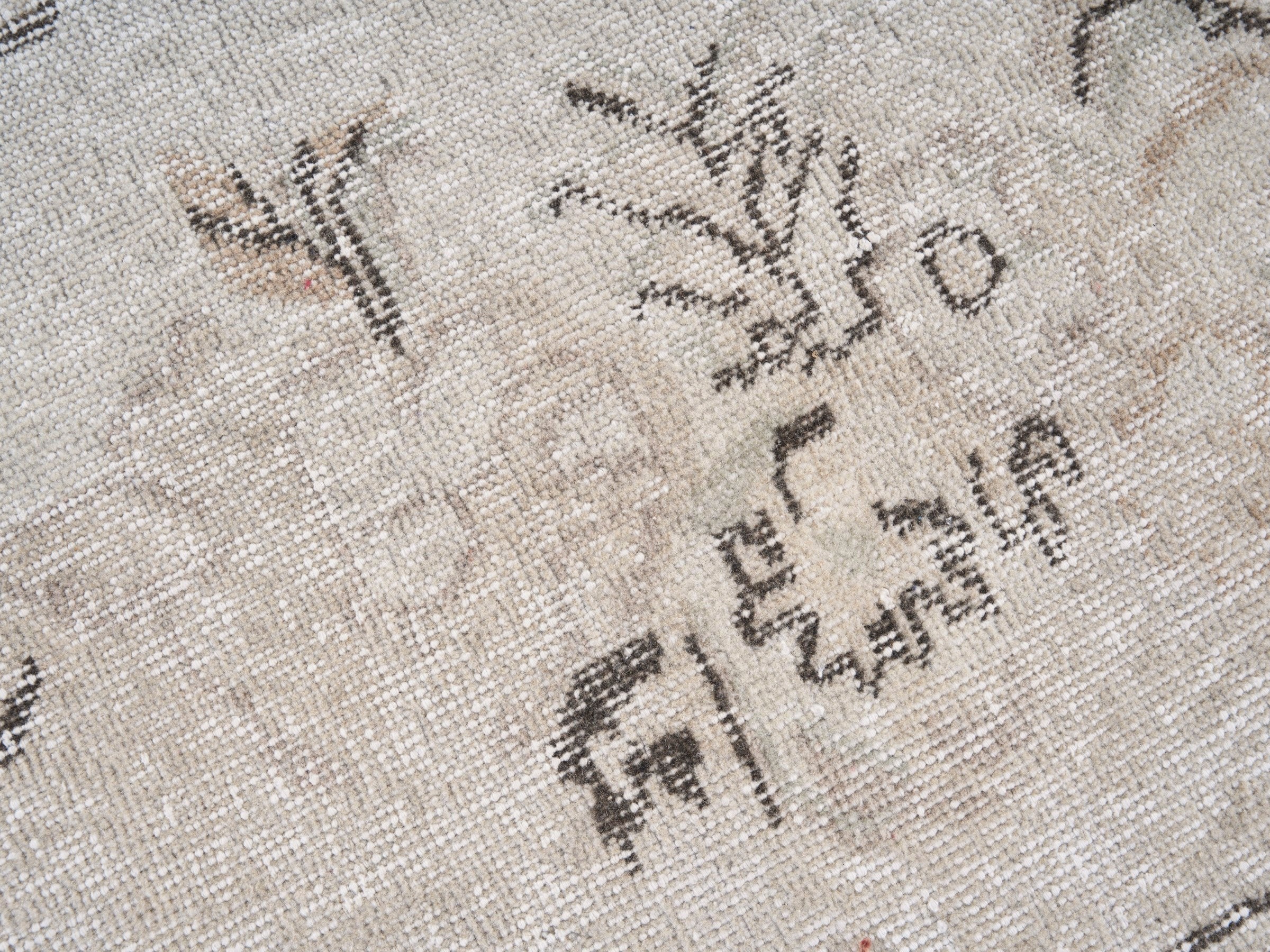 Turkish Isparta area rug in cream and tan, view 7 of 10