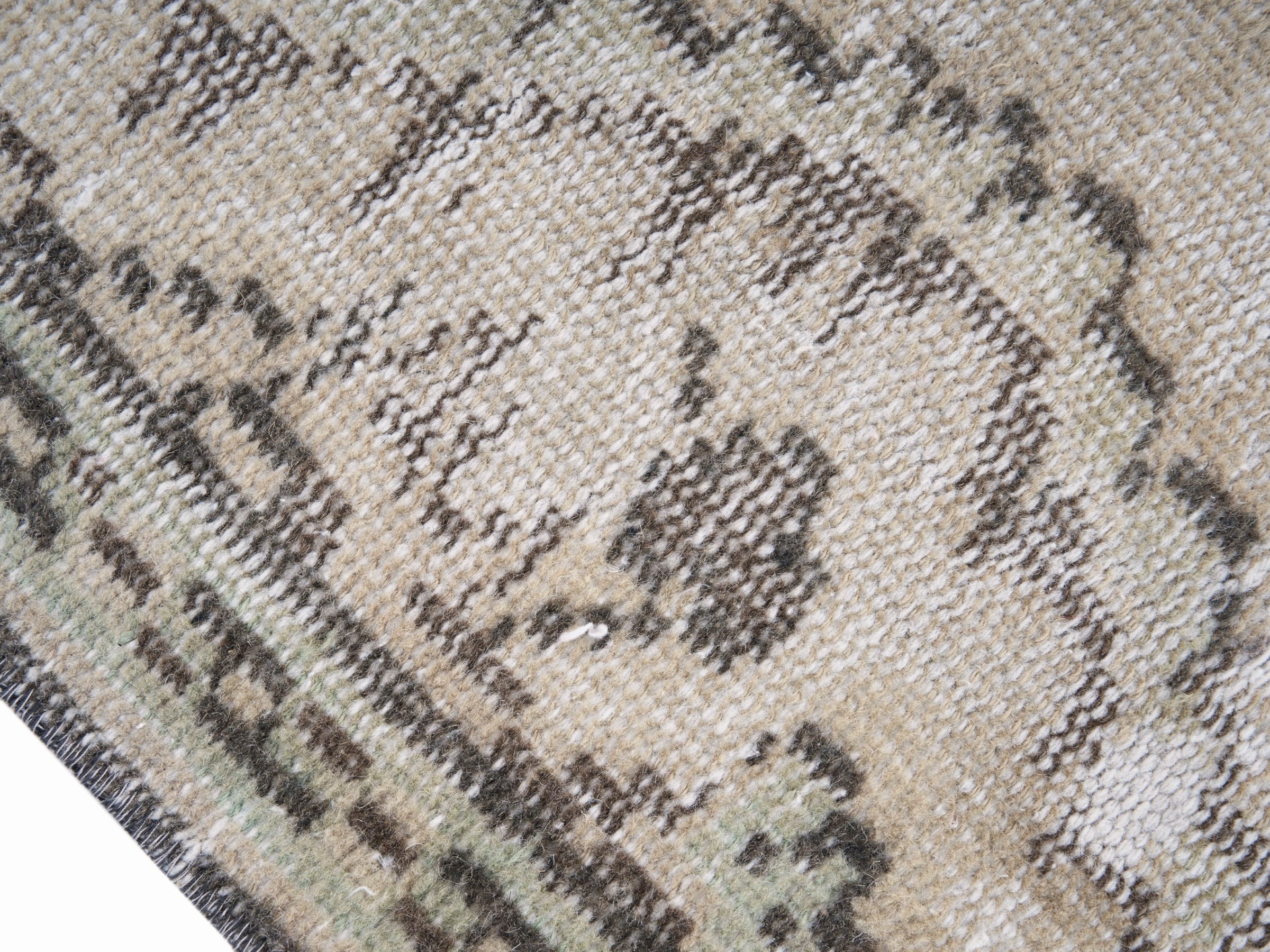 Turkish Manisa area rug in cream and taupe, view 6 of 10