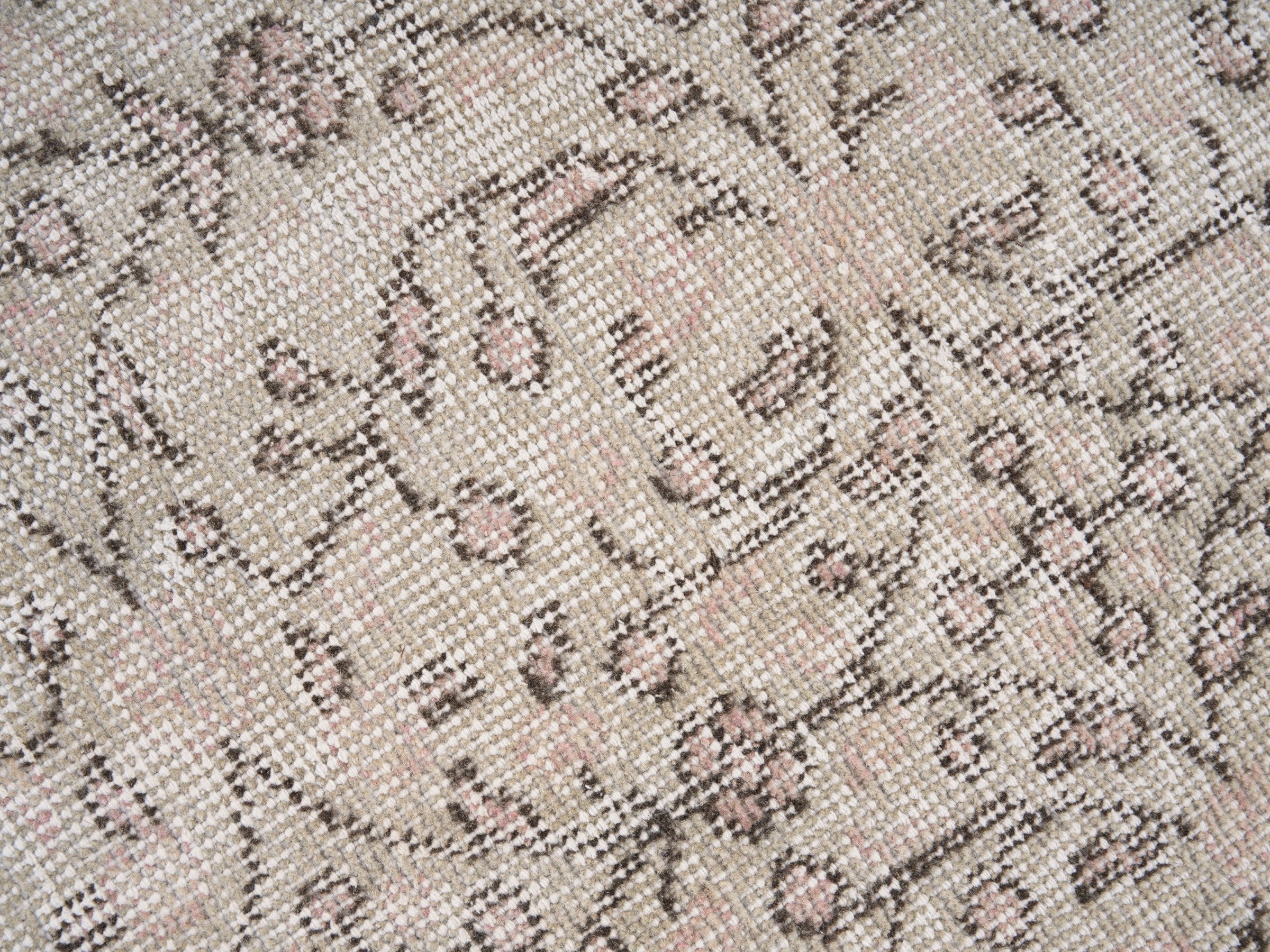 Turkish Isparta area rug in greige and taupe, view 7 of 10
