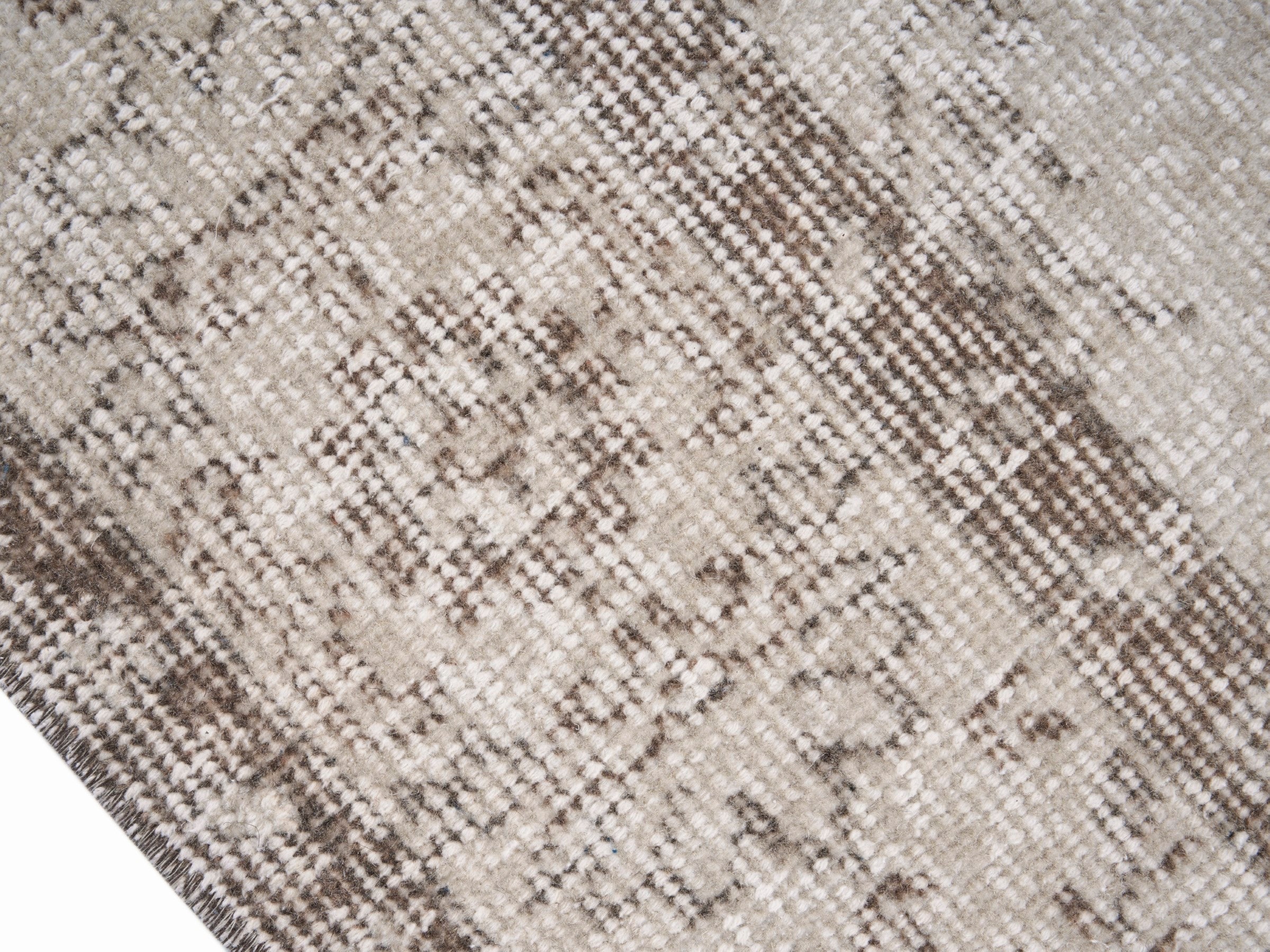 Turkish Isparta area rug in ivory and taupe, view 6 of 10
