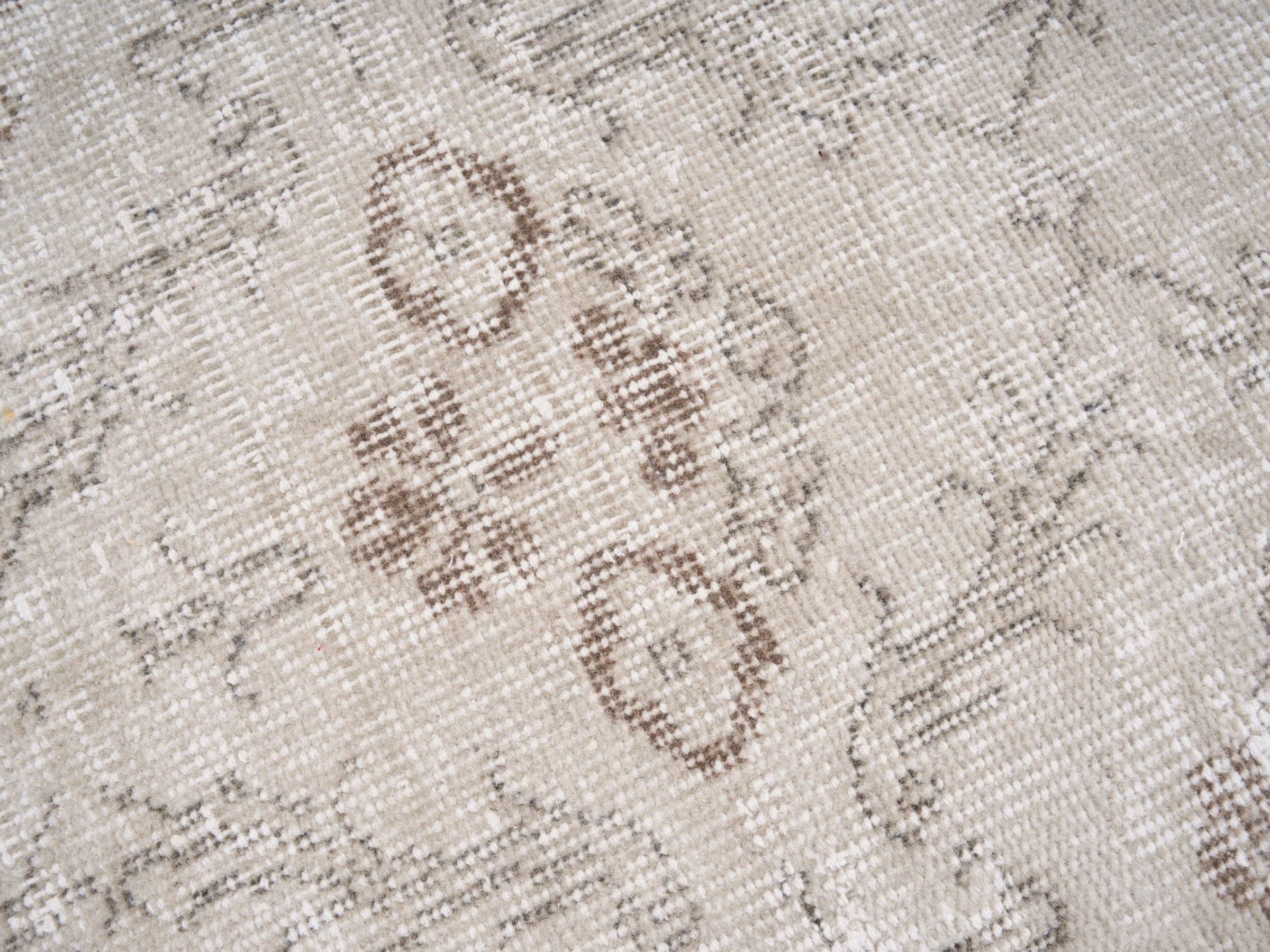 Turkish Isparta area rug in ivory and taupe, view 7 of 10