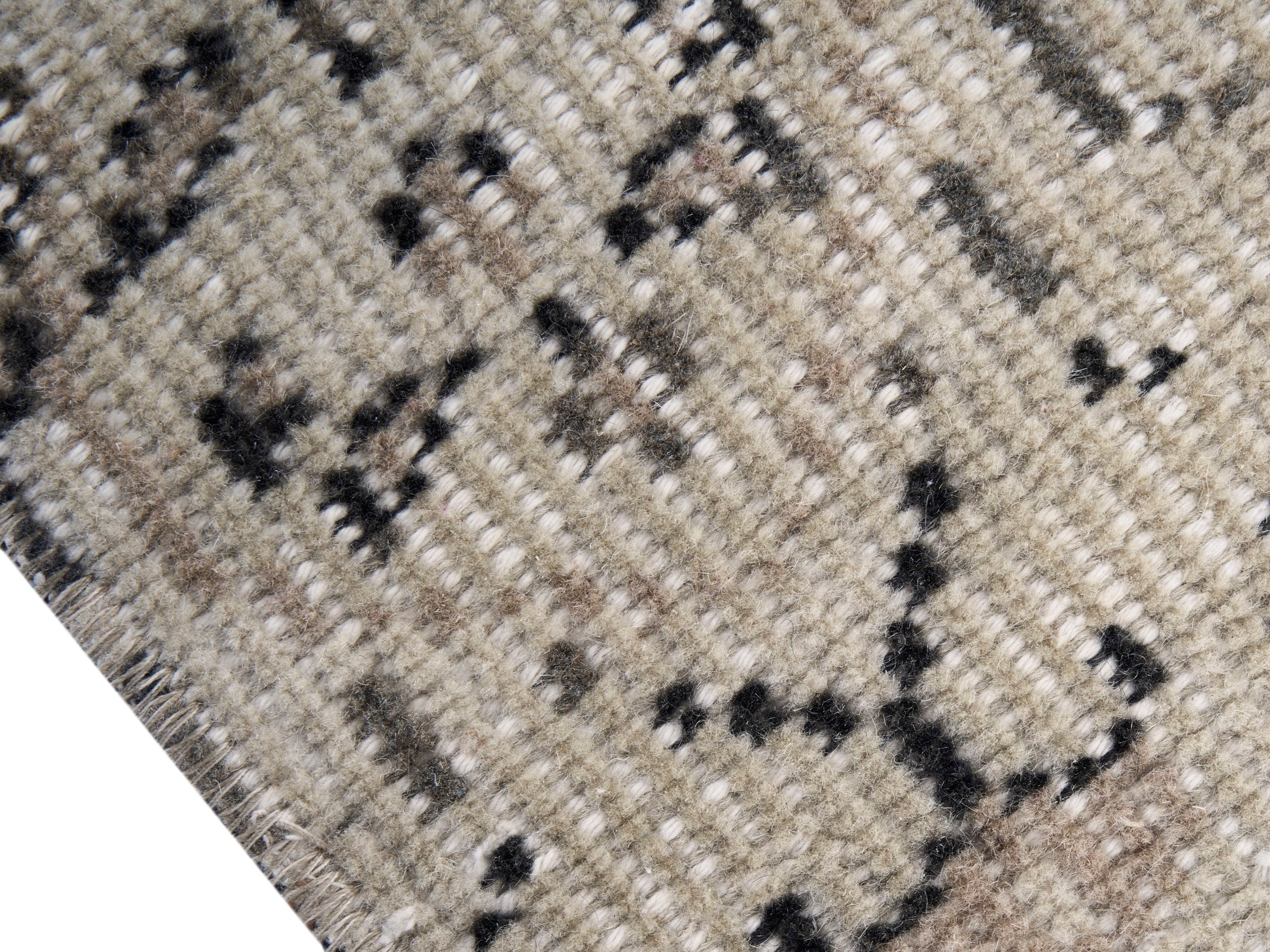 Turkish Manisa area rug in cream and taupe, view 6 of 10