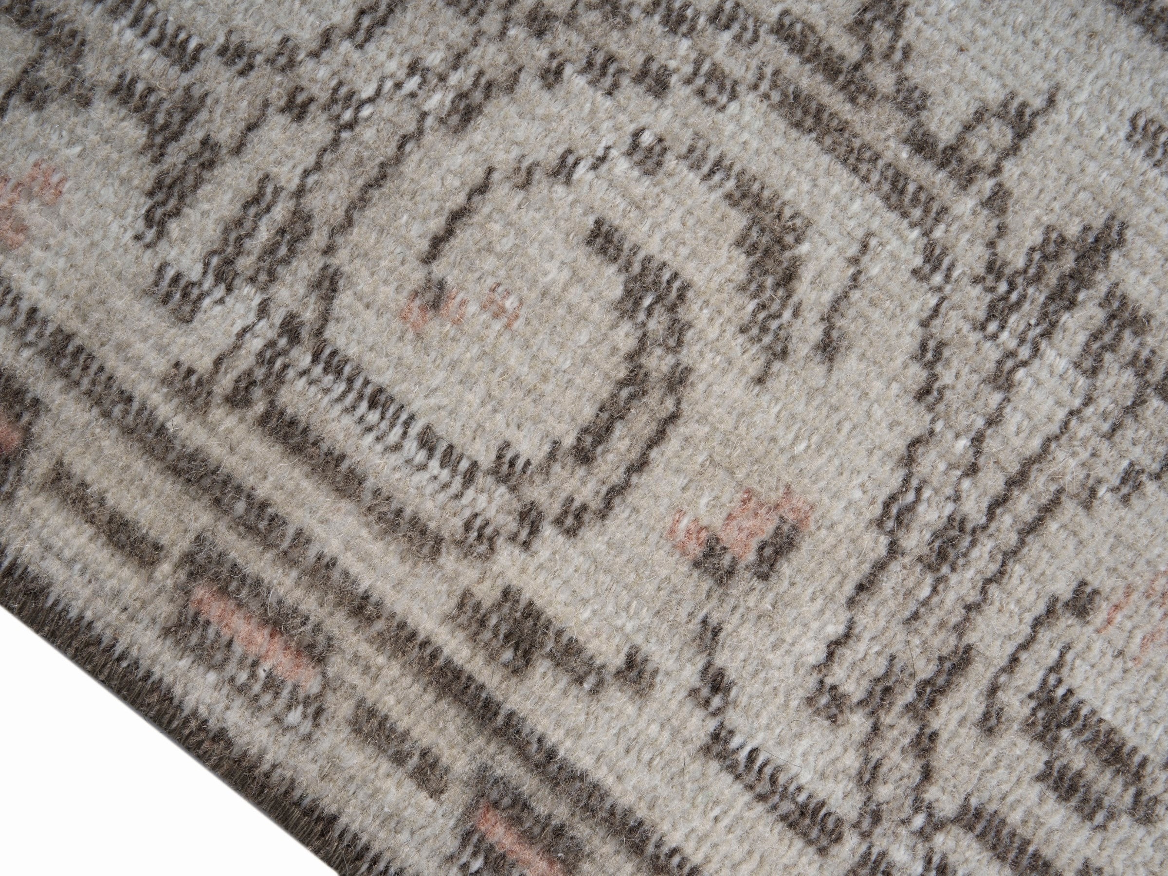 Turkish Manisa area rug in cream and greige, view 6 of 10
