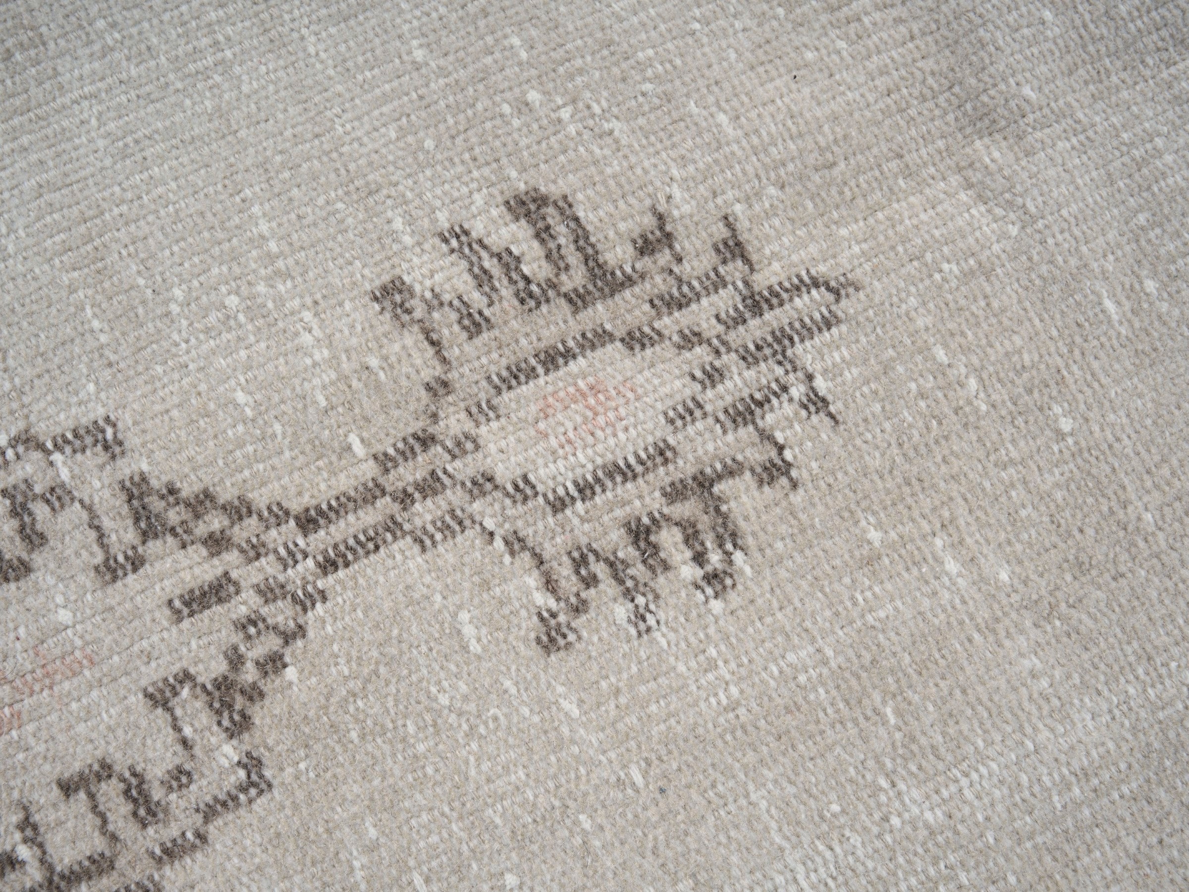 Turkish Manisa area rug in cream and greige, view 7 of 10