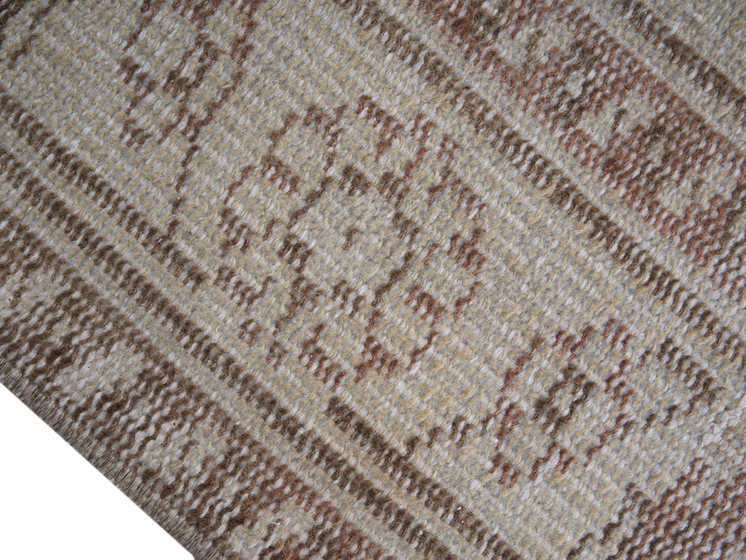 Turkish Manisa area rug in cream and muted pink, view 6 of 10