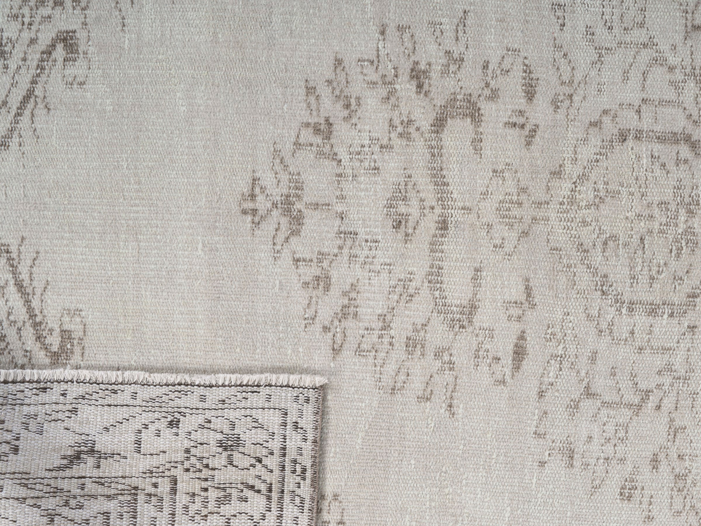 Turkish Manisa area rug in cream and greige, view 10 of 10