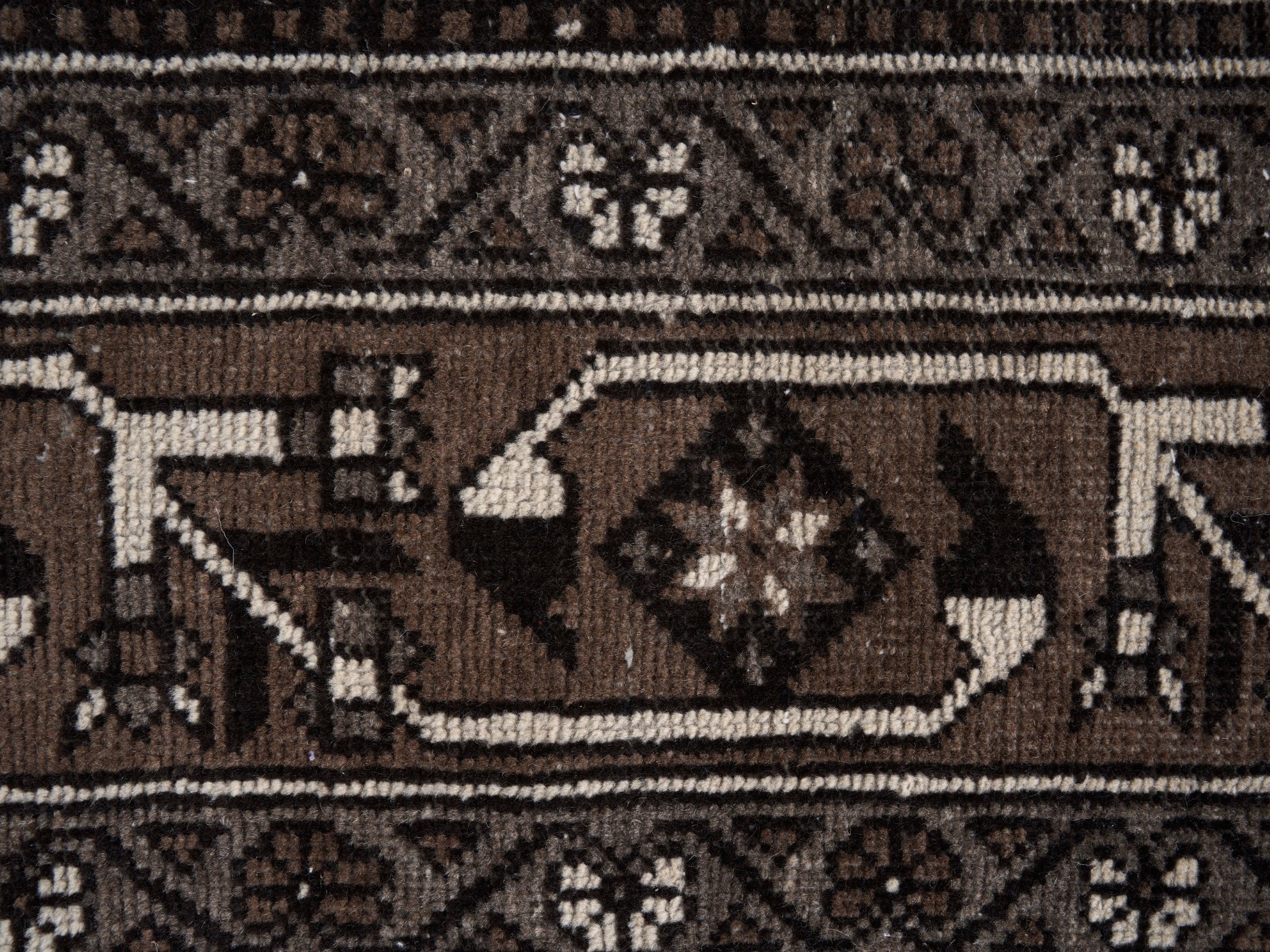 Persian Ferdos oversized rug in cream and dark brown, view 9 of 15