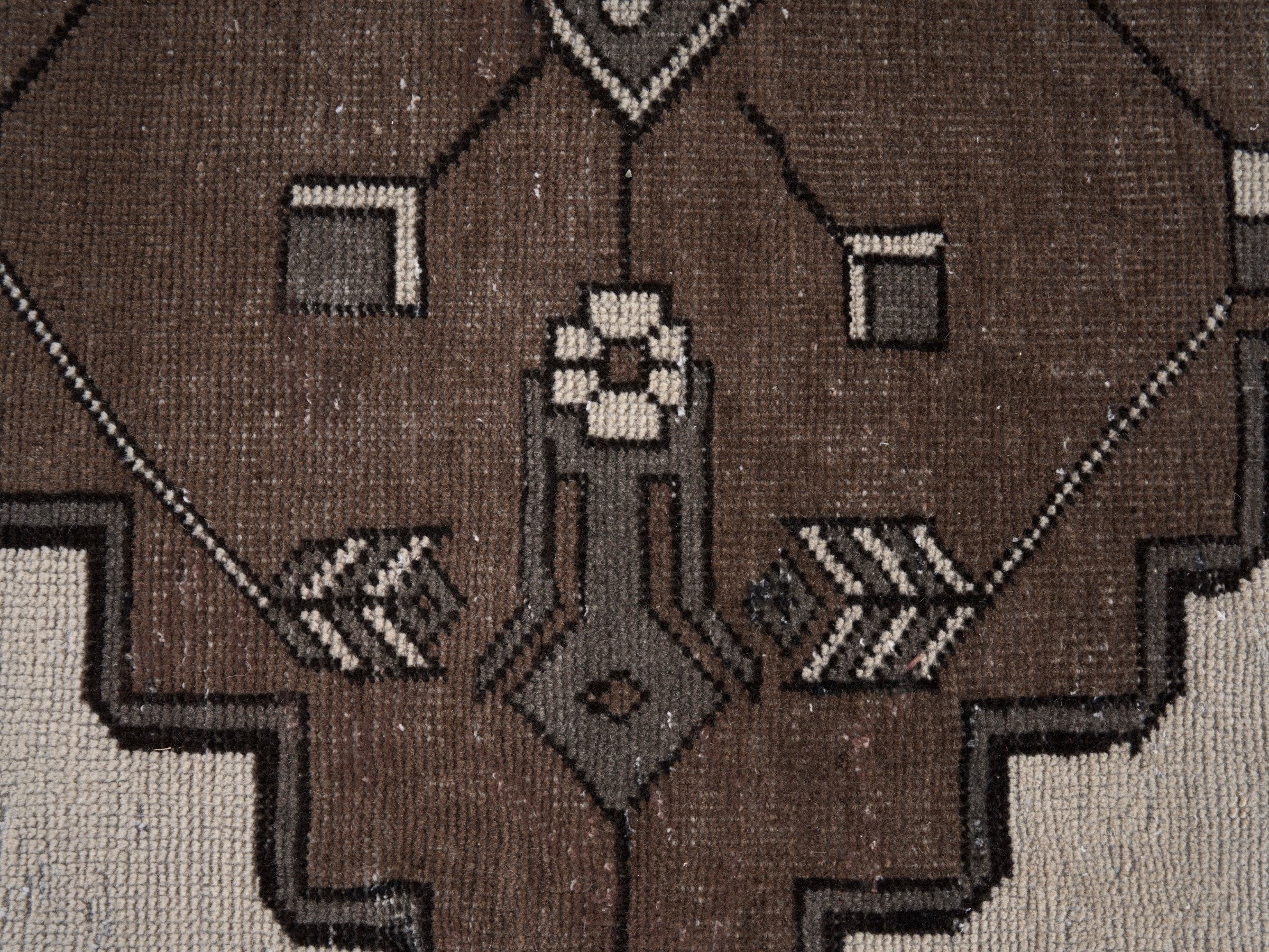 Persian Ferdos oversized rug in cream and brown, view 7 of 15