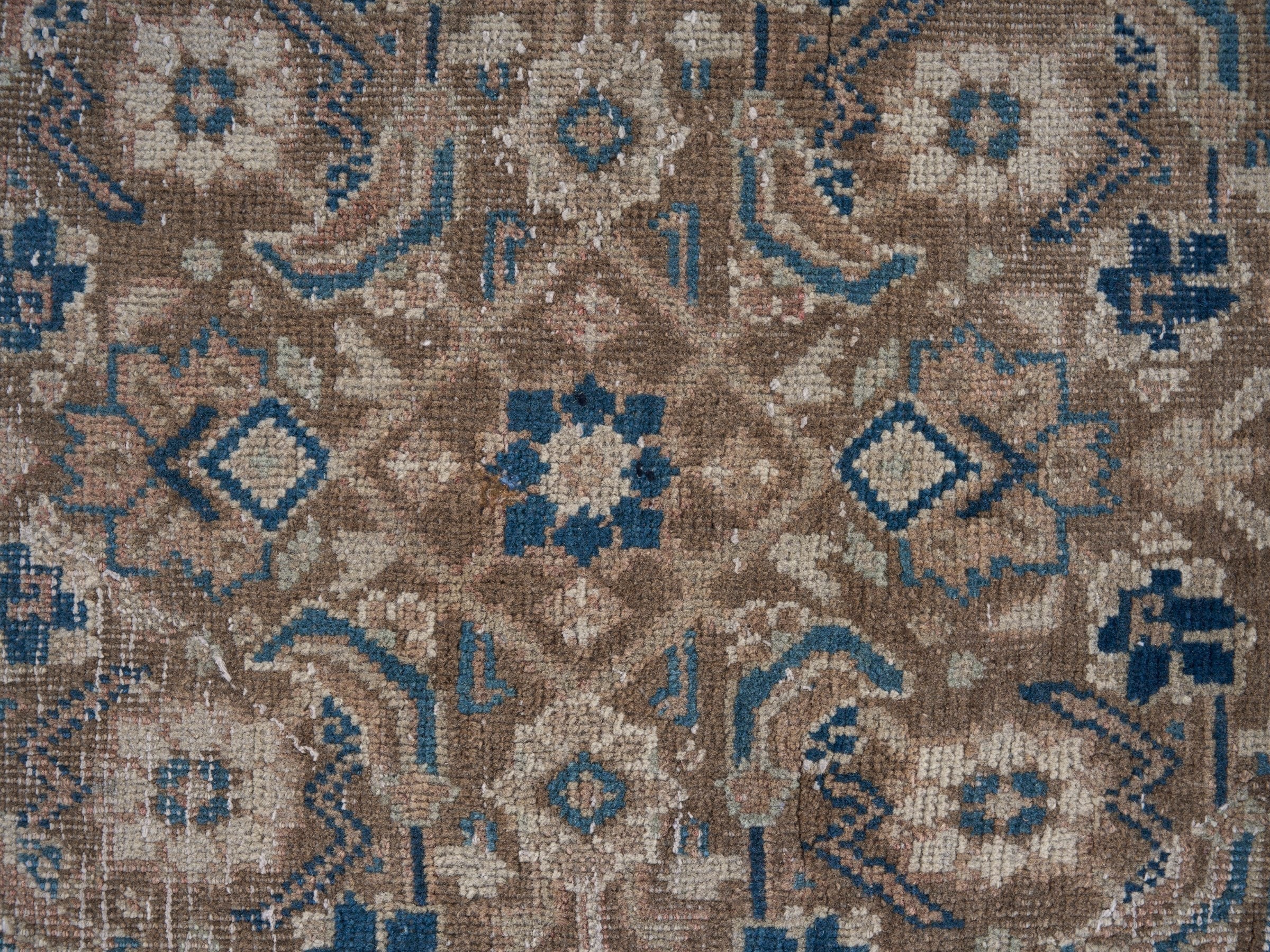 Persian Mahal area rug in taupe and greige, view 7 of 15