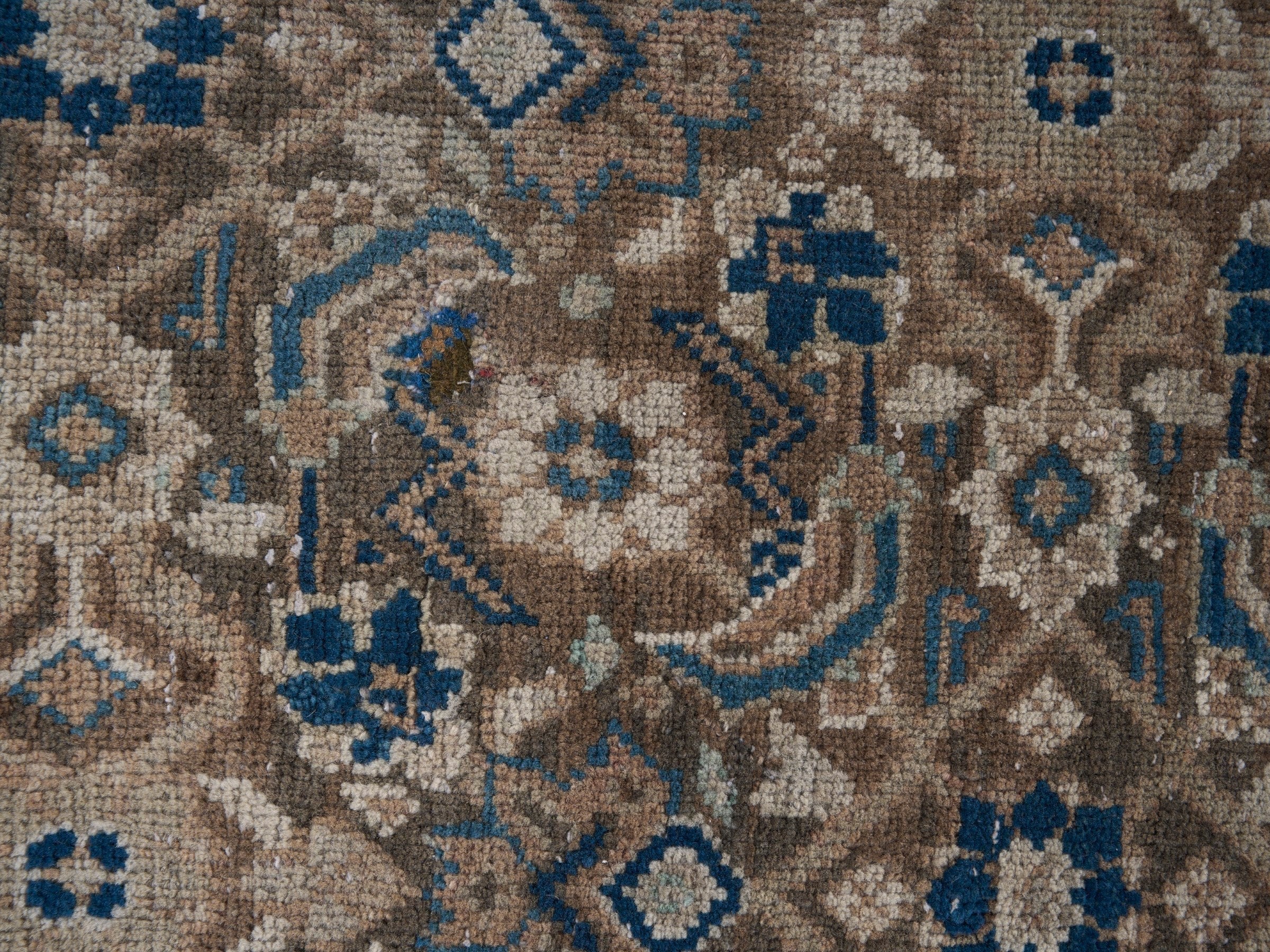 Persian Mahal area rug in taupe and greige, view 8 of 15