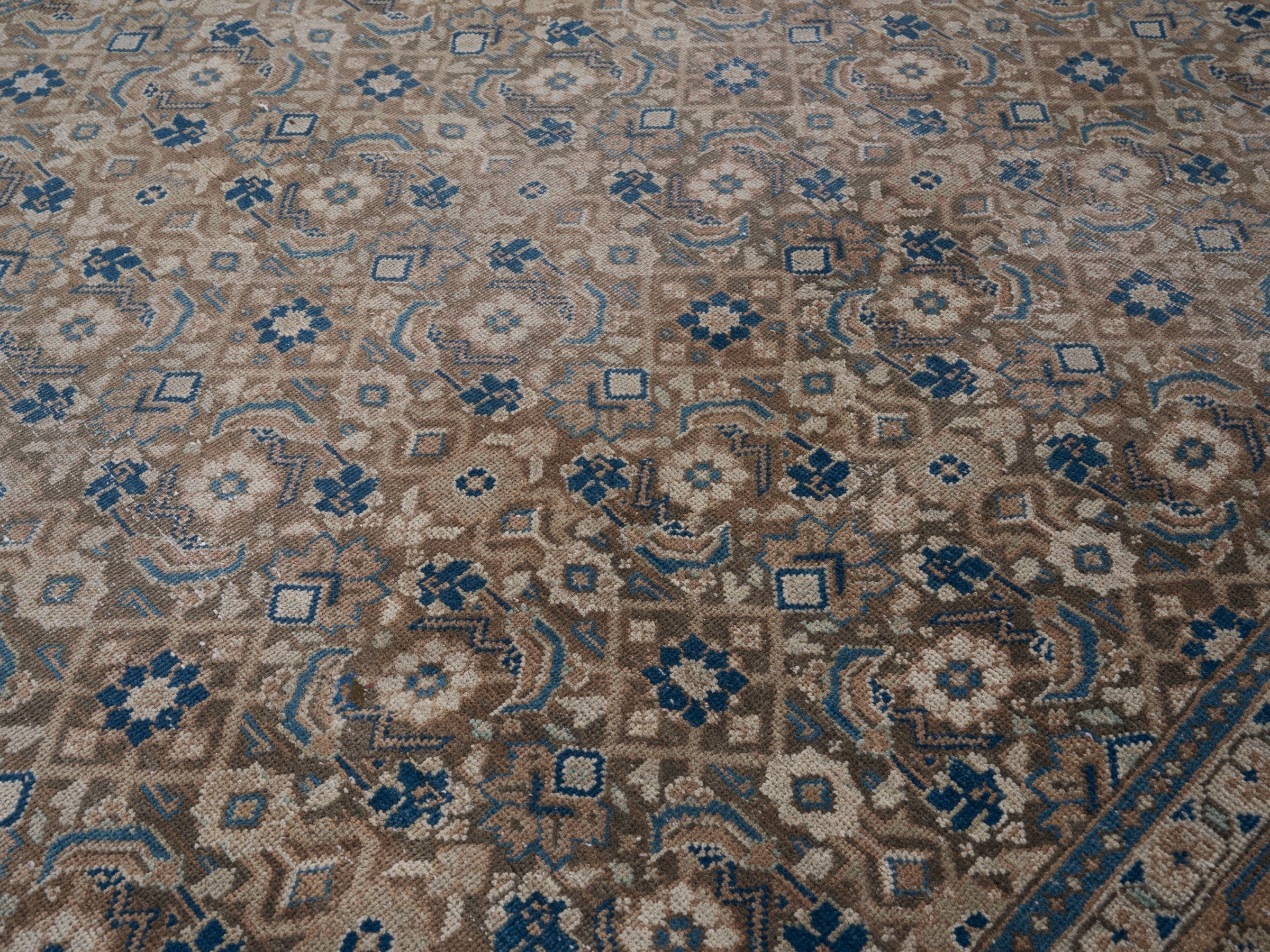 Persian Mahal area rug in taupe and greige, view 12 of 15